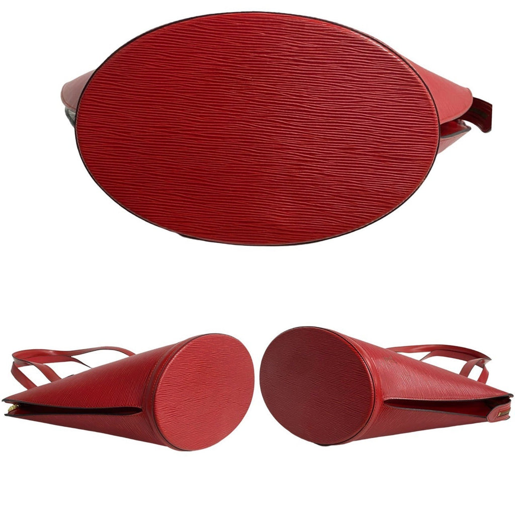 Louis Vuitton Red Color Epi Leather Tote Bag