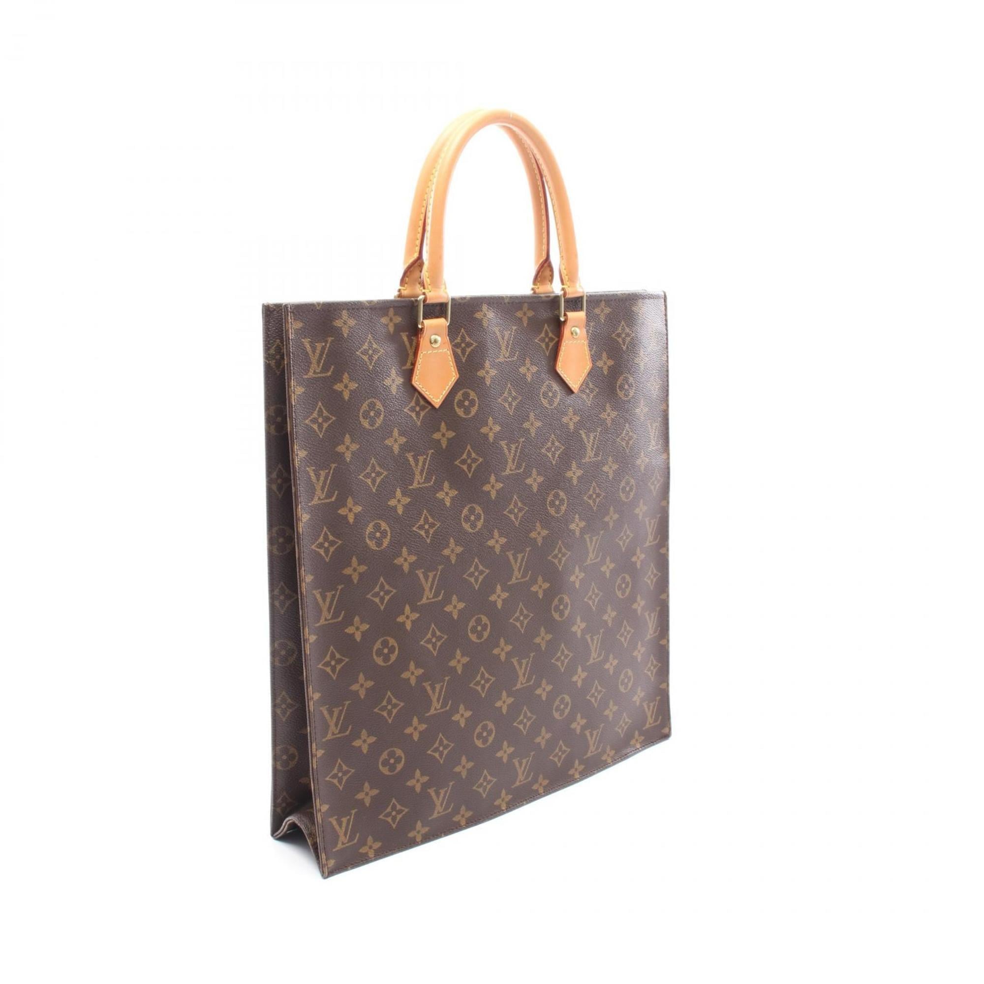Louis Vuitton Brown Coated Canvas Leather Tote Bag