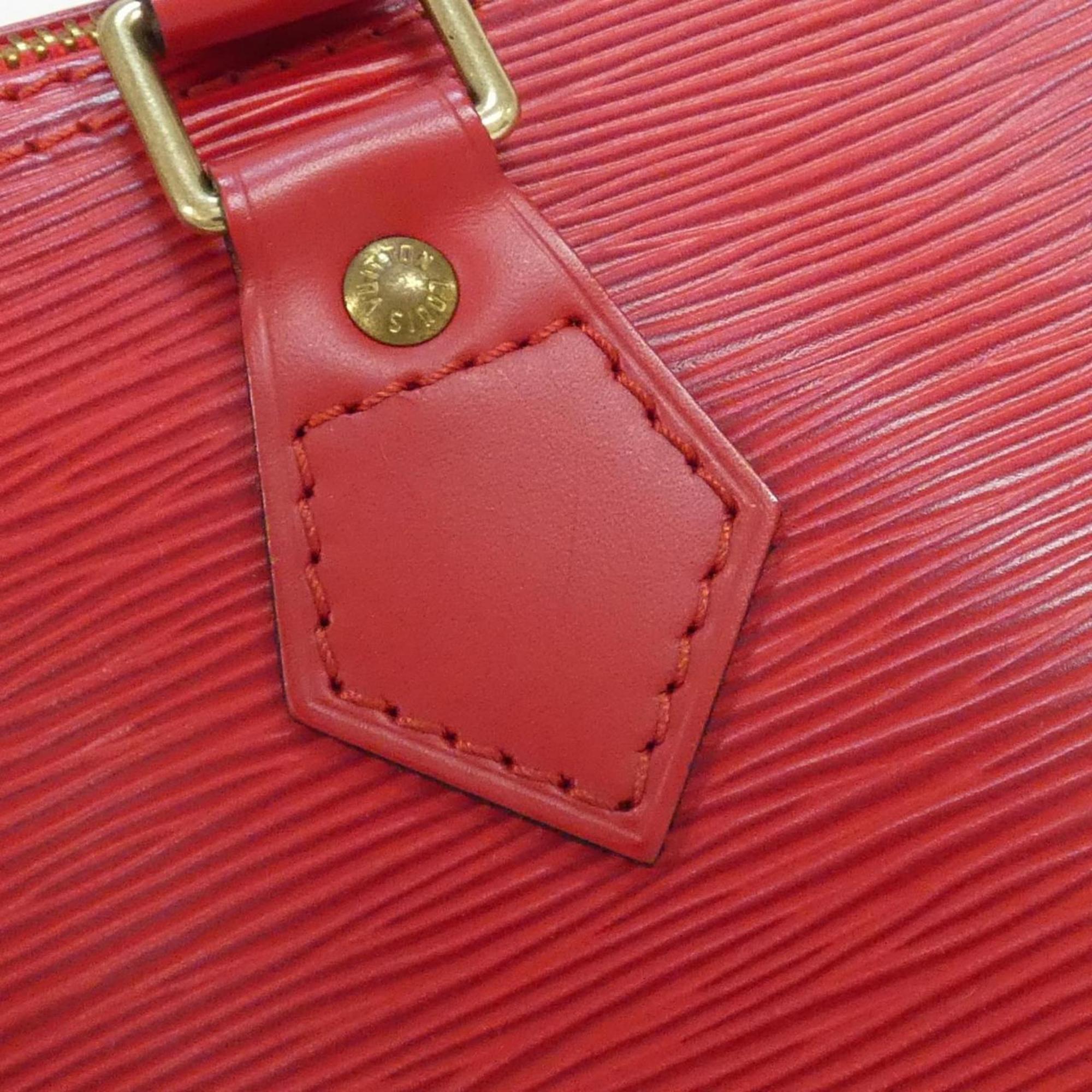 Louis Vuitton Red Color Leather Boston Bag