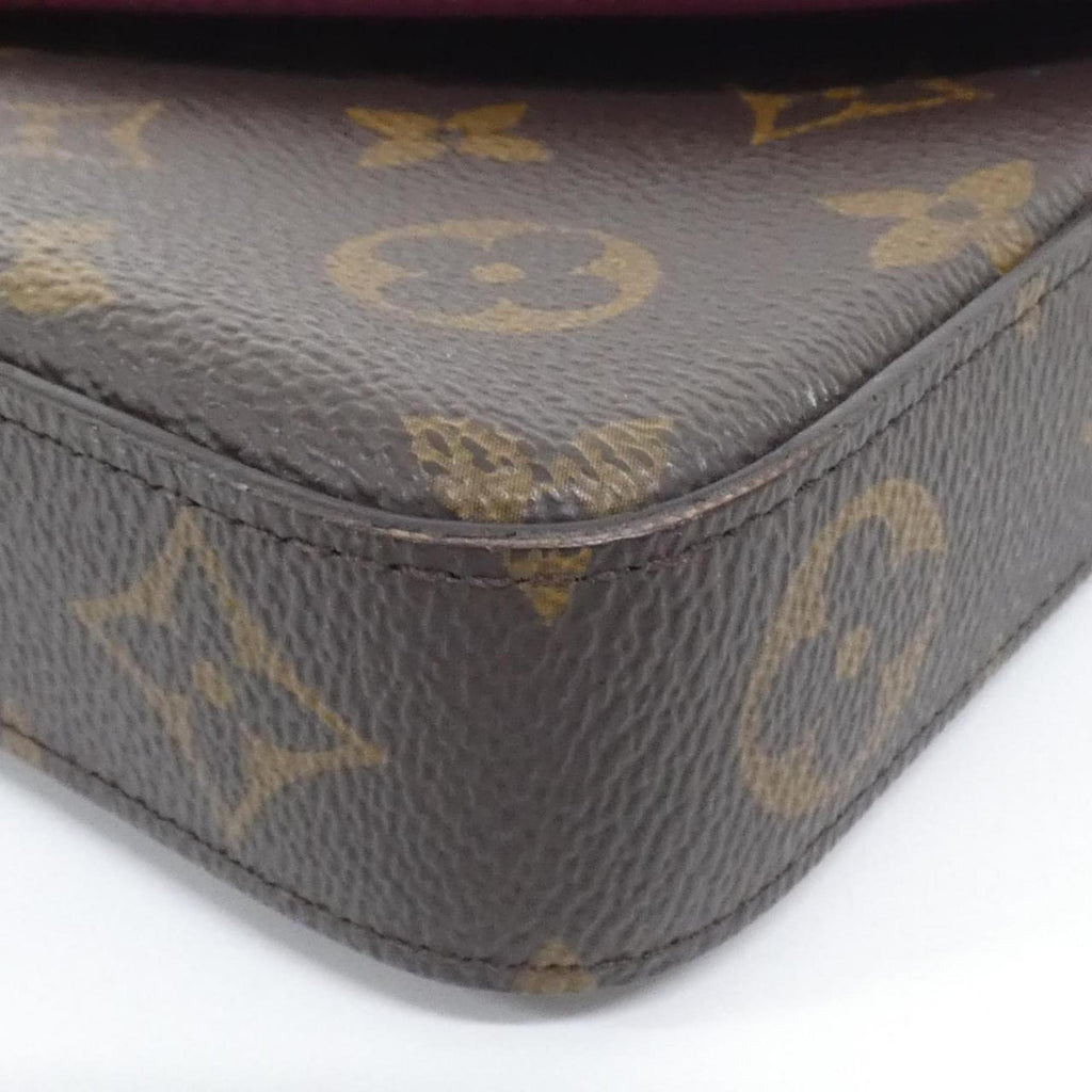 Louis Vuitton Monogram Marron Coated Canvas Pochette Shoulder Bag