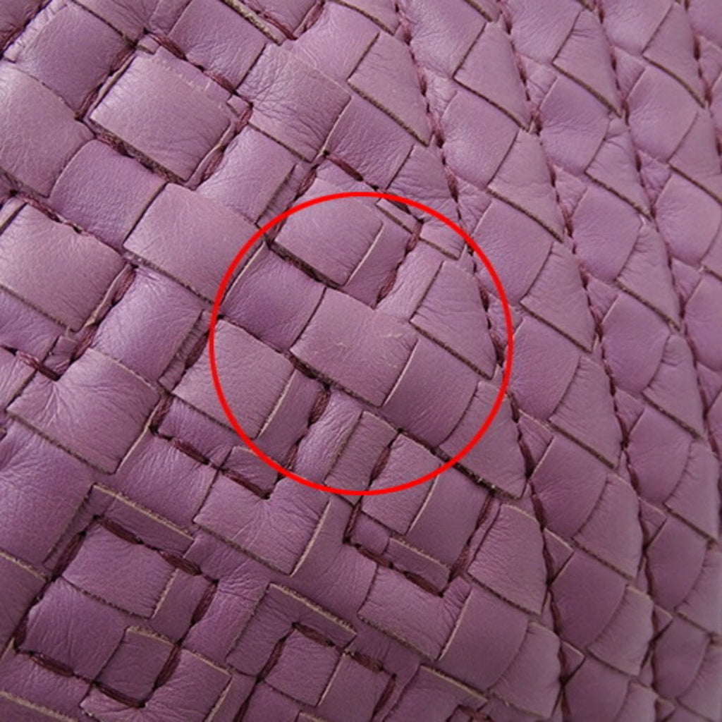 Bottega Veneta Pink Purple Leather Tote Bag