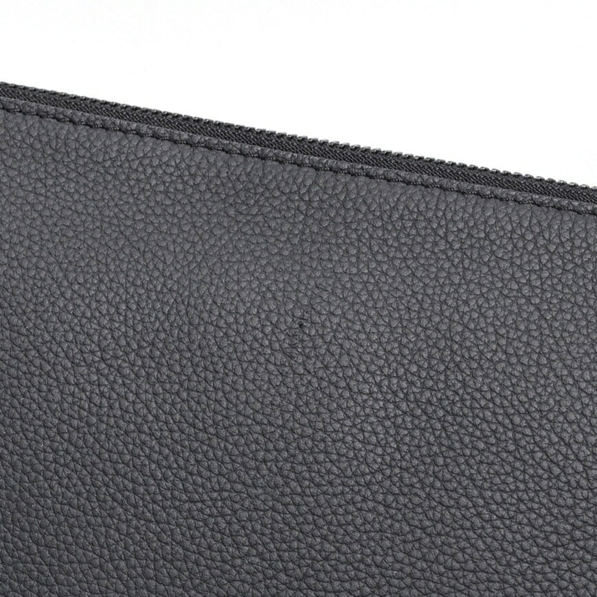 Louis Vuitton Black Noir Leather Clutch Bag Pouch