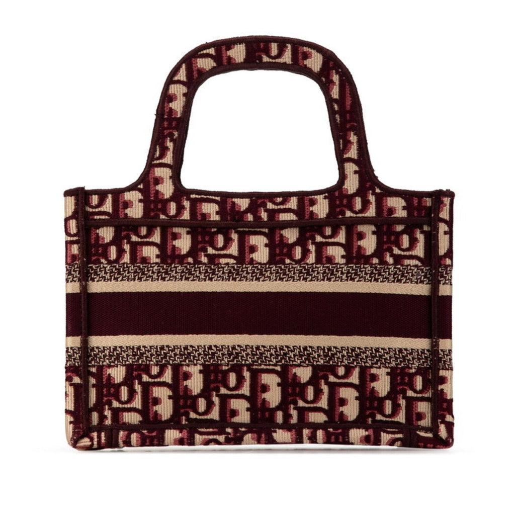 Christian Dior Beige Wine Canvas Handbag Tote Bag (Pre-Owned)