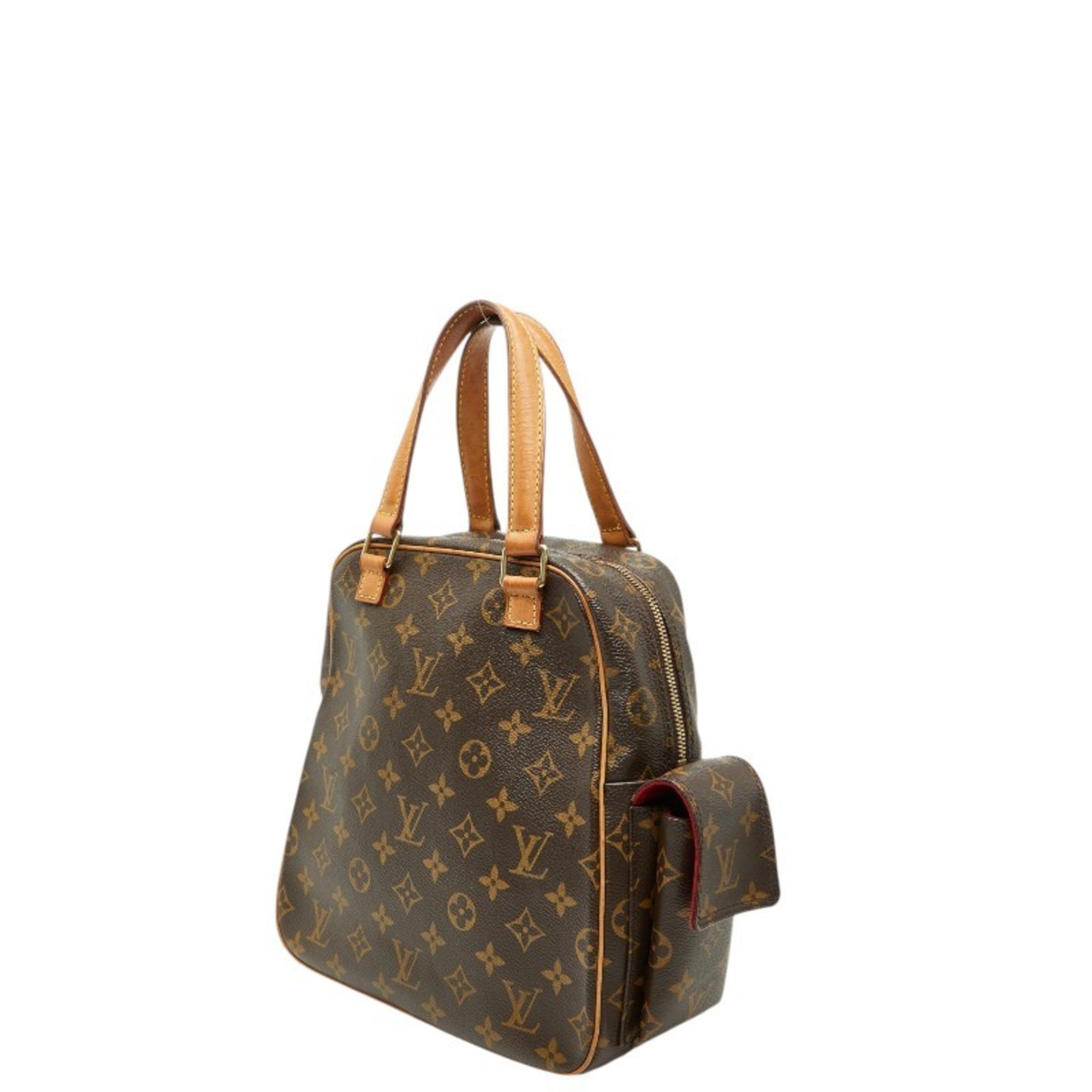 Louis Vuitton Brown Pvc Leather Handbag