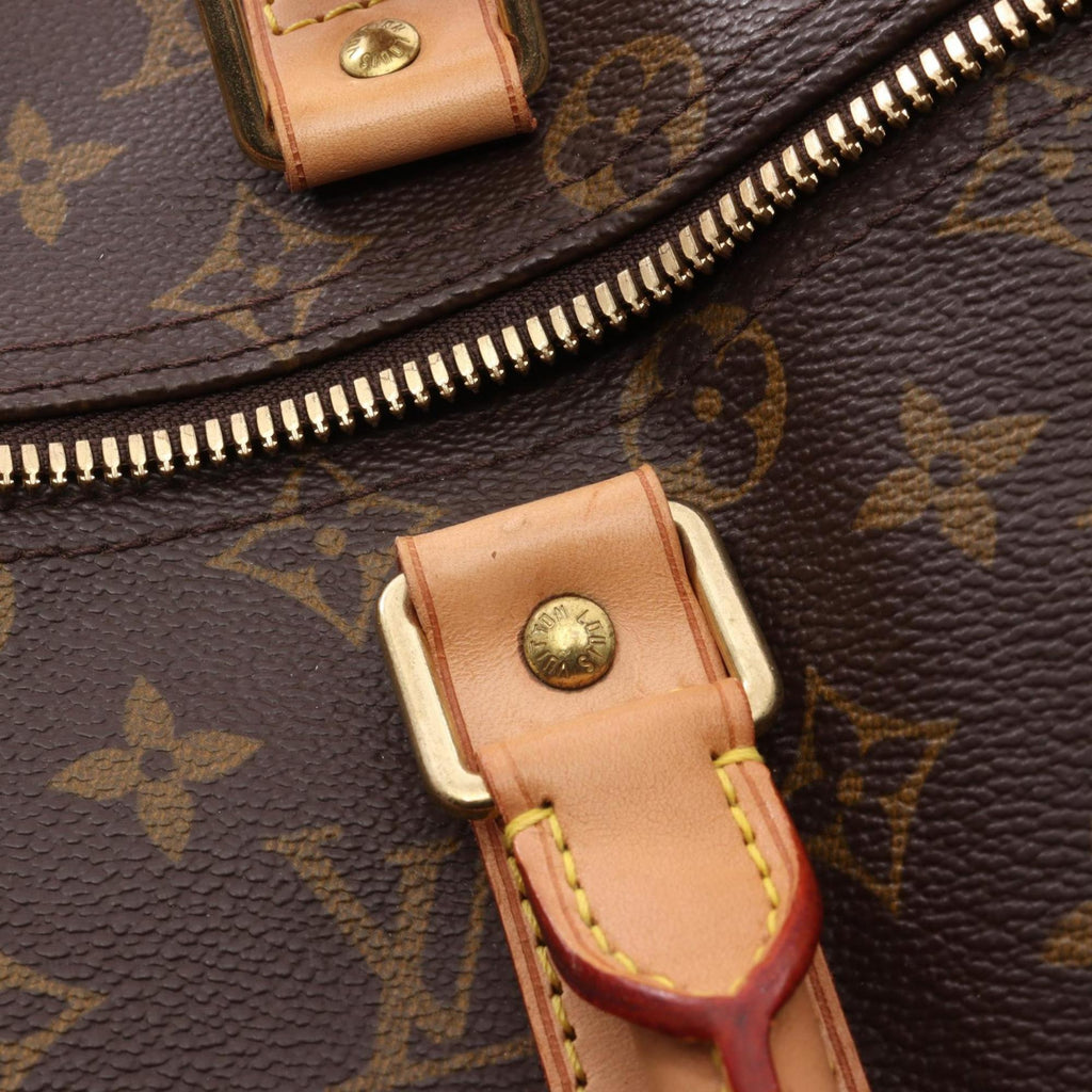 Louis Vuitton Brown Coated Canvas Leather Boston Bag