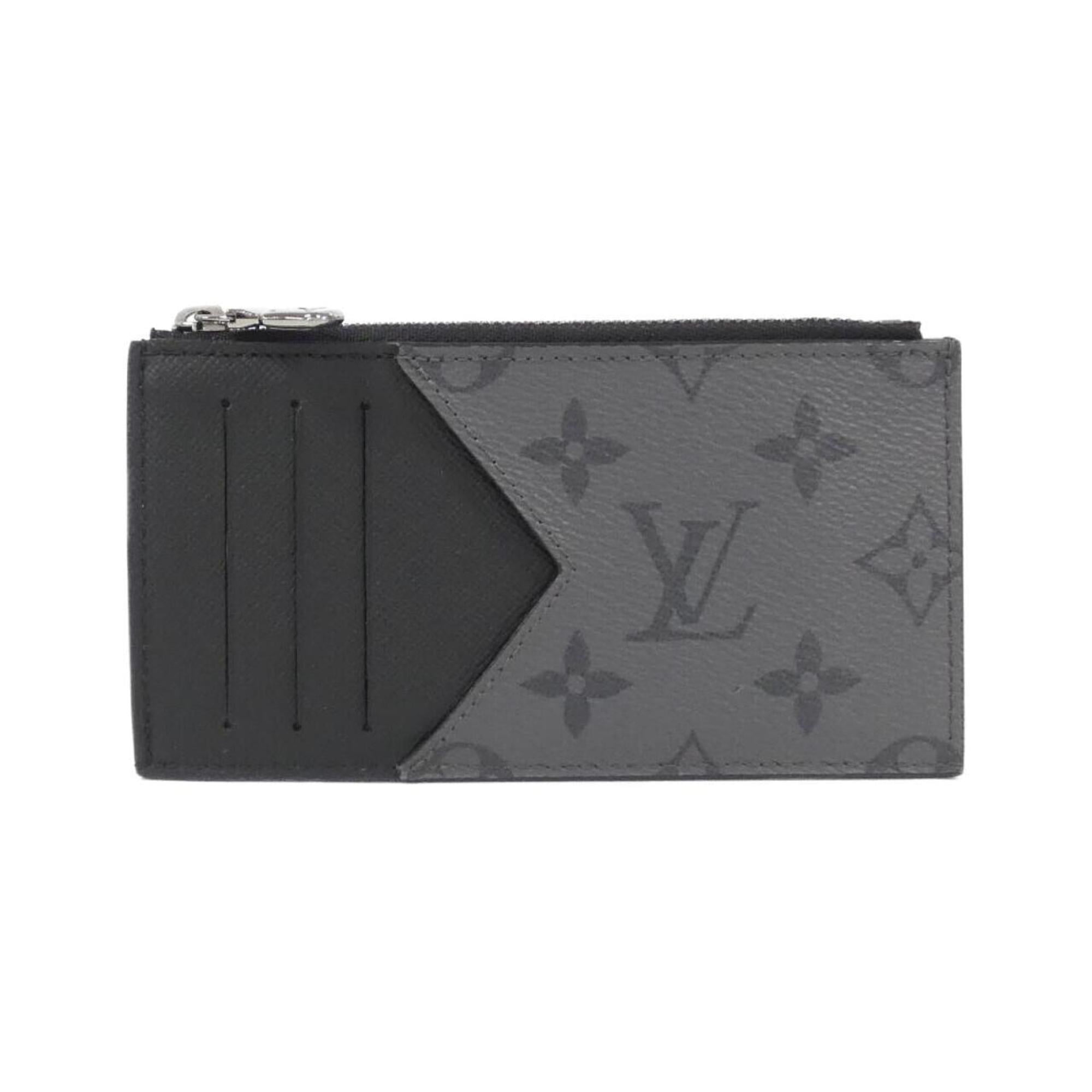 Louis Vuitton Black Gris Coated Canvas Leather Coin Purse/Coin Case