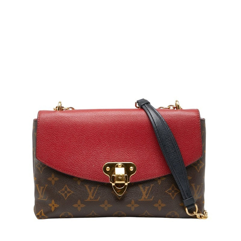 Louis Vuitton Brown Cerise Red Color Pvc Leather Shoulder Bag