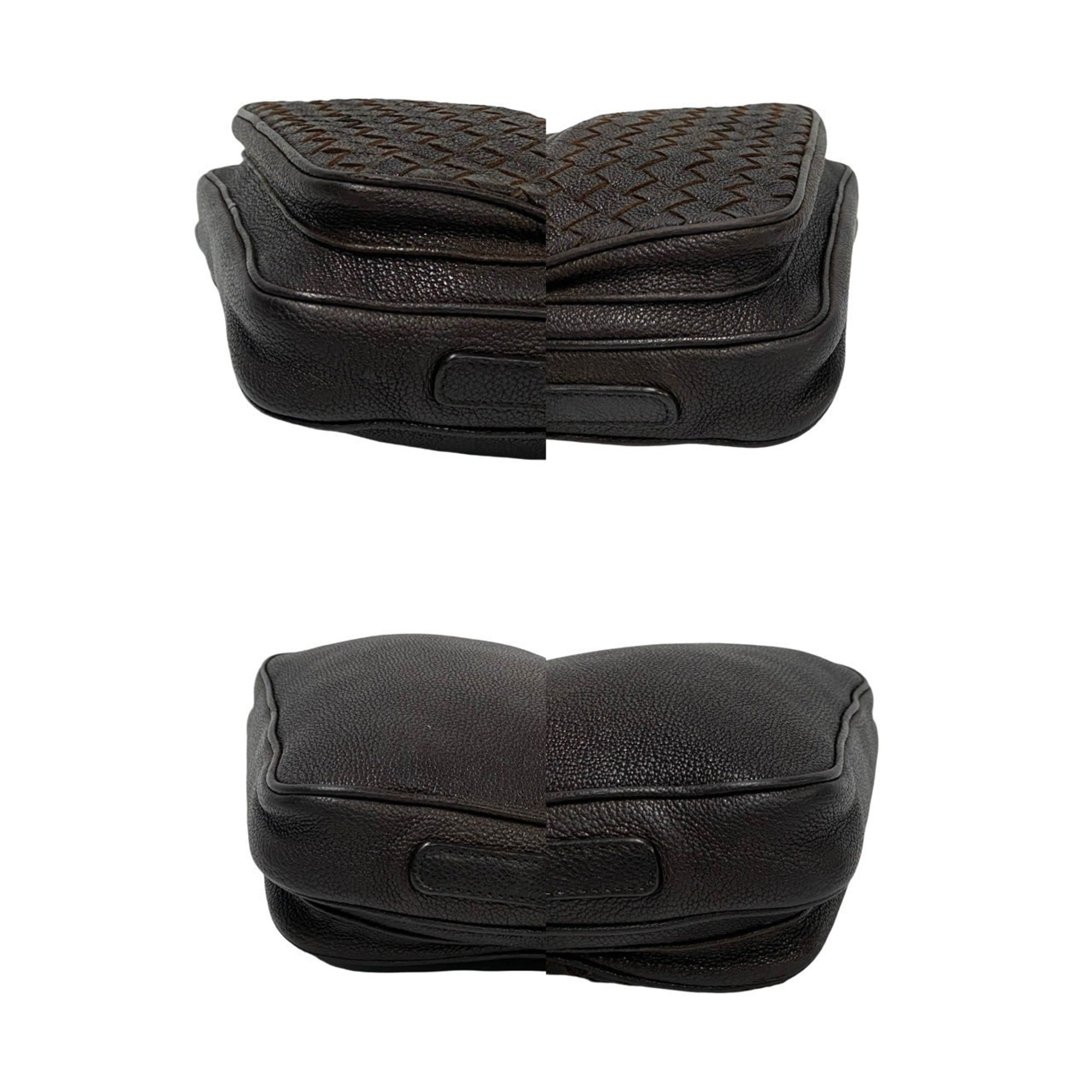 Bottega Veneta Brown Leather Pochette Shoulder Bag