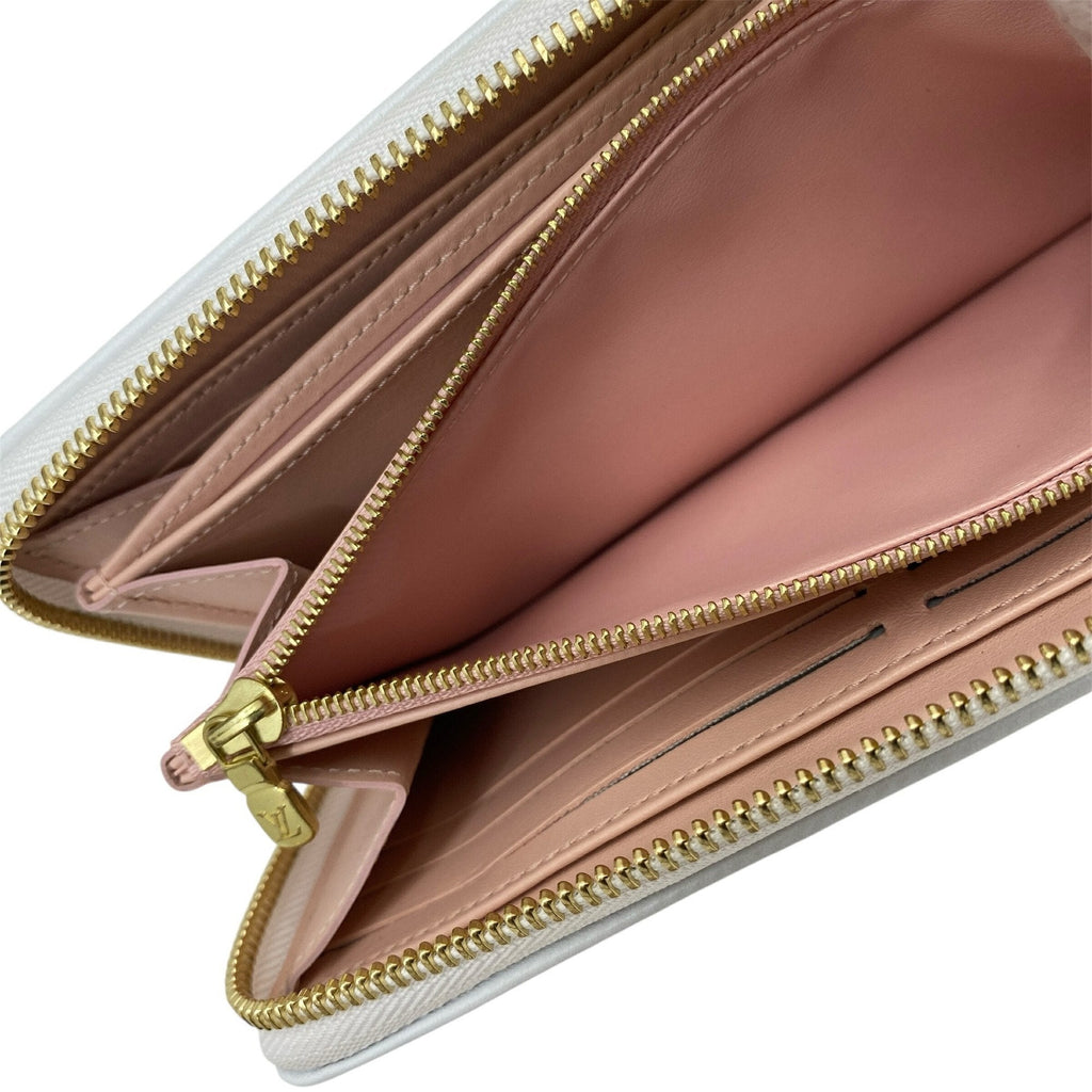 Louis Vuitton Multi-Color White Leather Long Wallet
