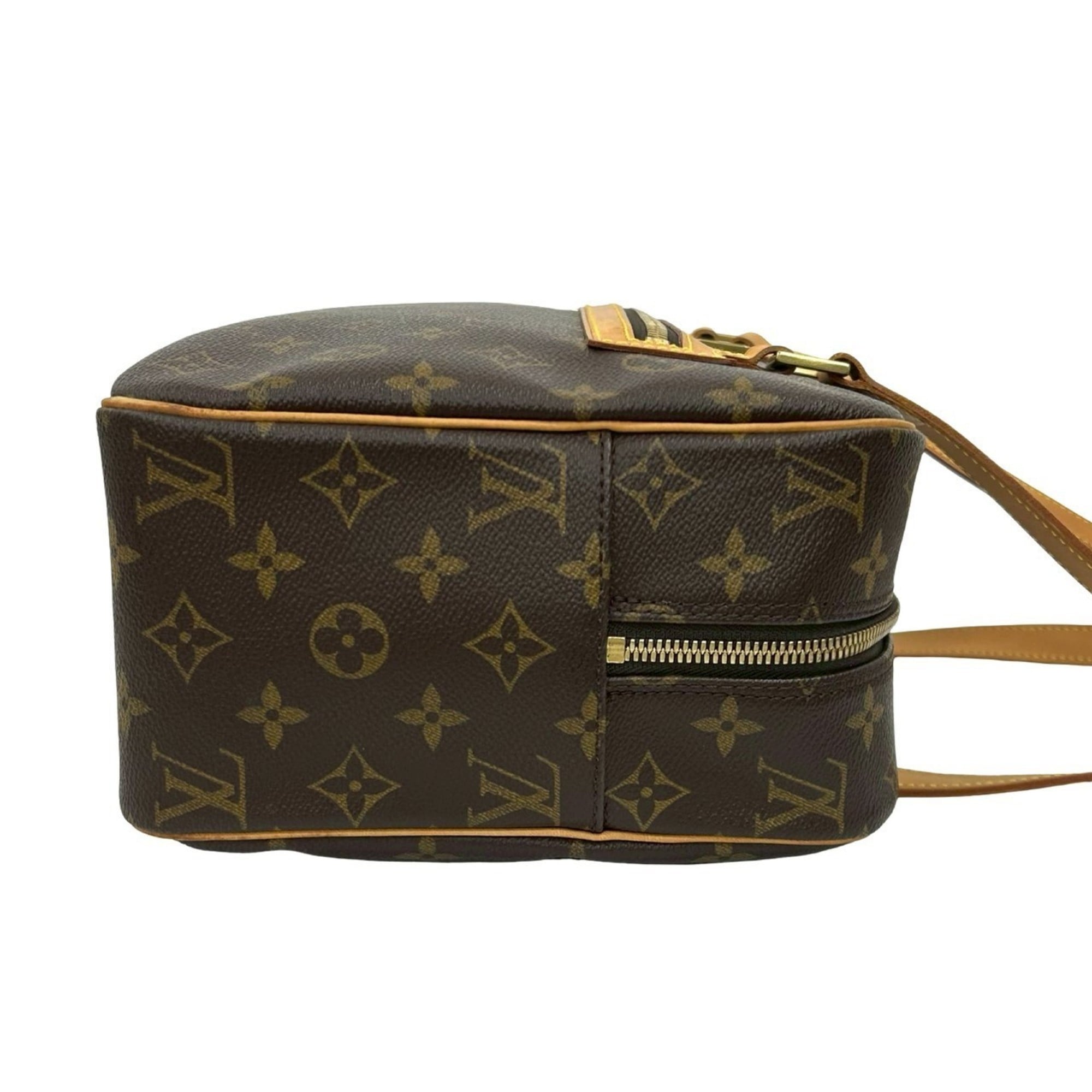 Louis Vuitton Brown Leather Pvc Shoulder Bag Tote Bag