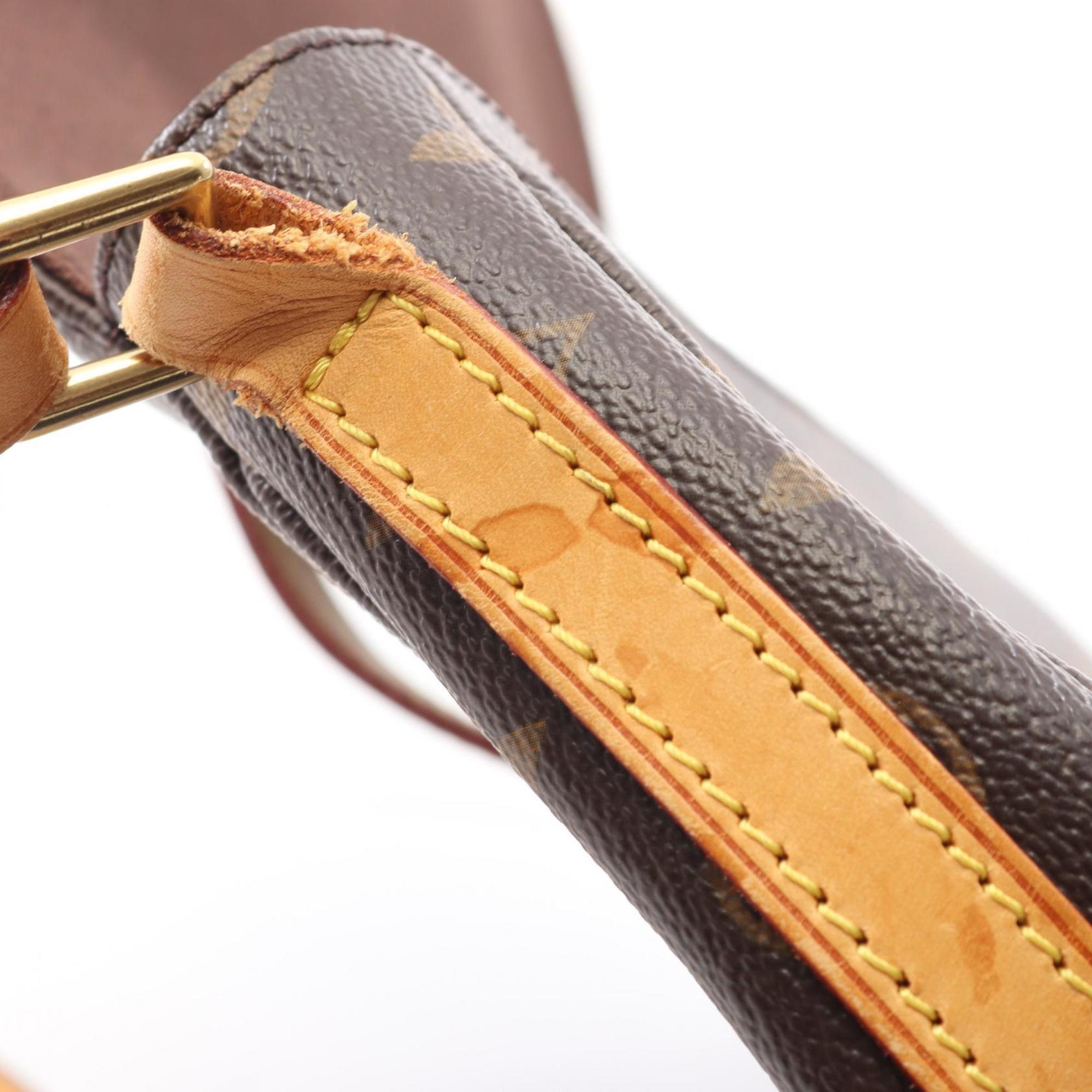 Louis Vuitton Brown Coated Canvas Leather Shoulder Bag