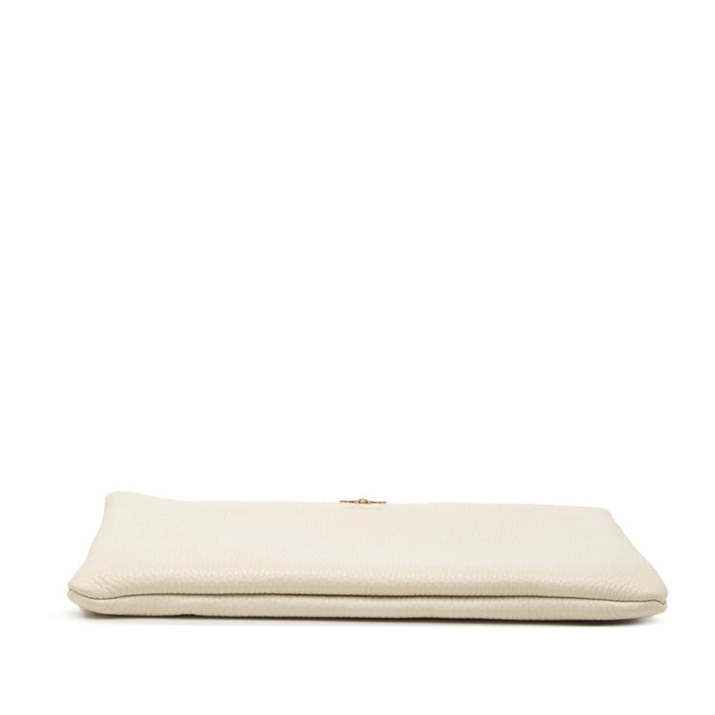 Gucci Ivory Leather Clutch Bag (Pre-Owned)