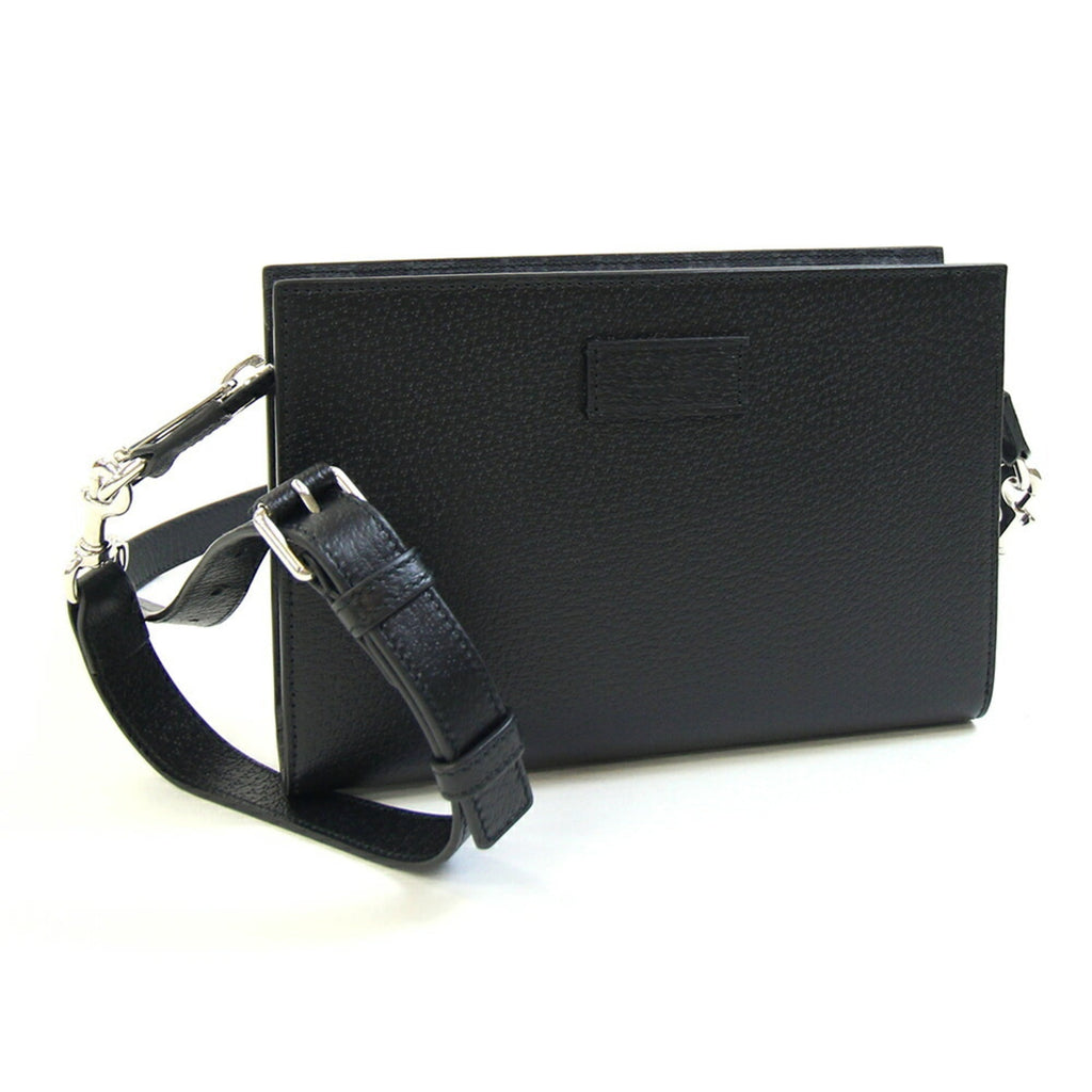 Gucci Black Leather Pochette Shoulder Bag (Pre-Owned)
