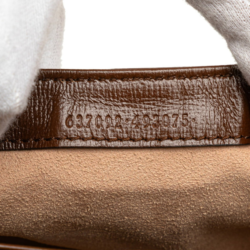 Gucci Beige Brown Pvc Leather Handbag Shoulder Bag (Pre-Owned)