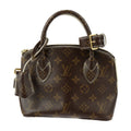 Louis Vuitton Brown Ivory Monogram Pvc Leather Handbag Tote Bag
