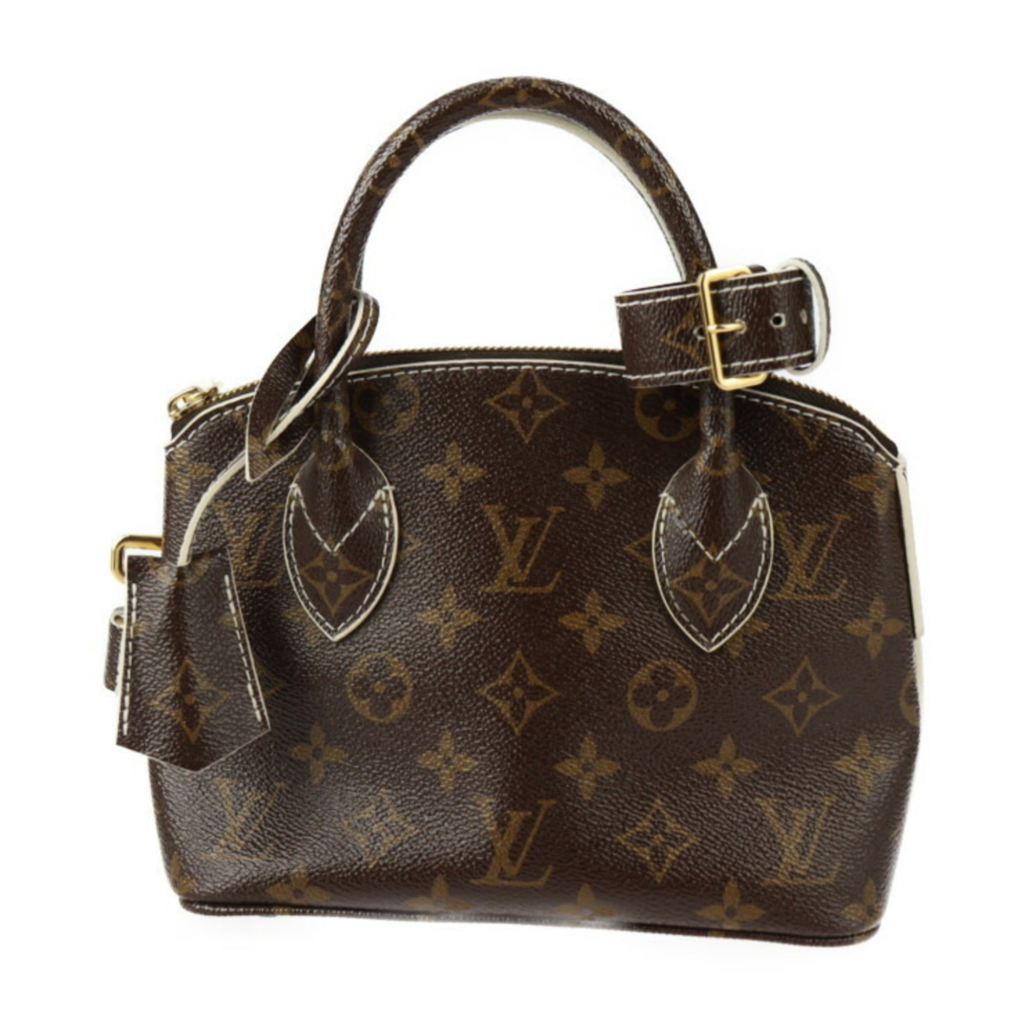 Louis Vuitton Brown Ivory Monogram Pvc Leather Handbag Tote Bag