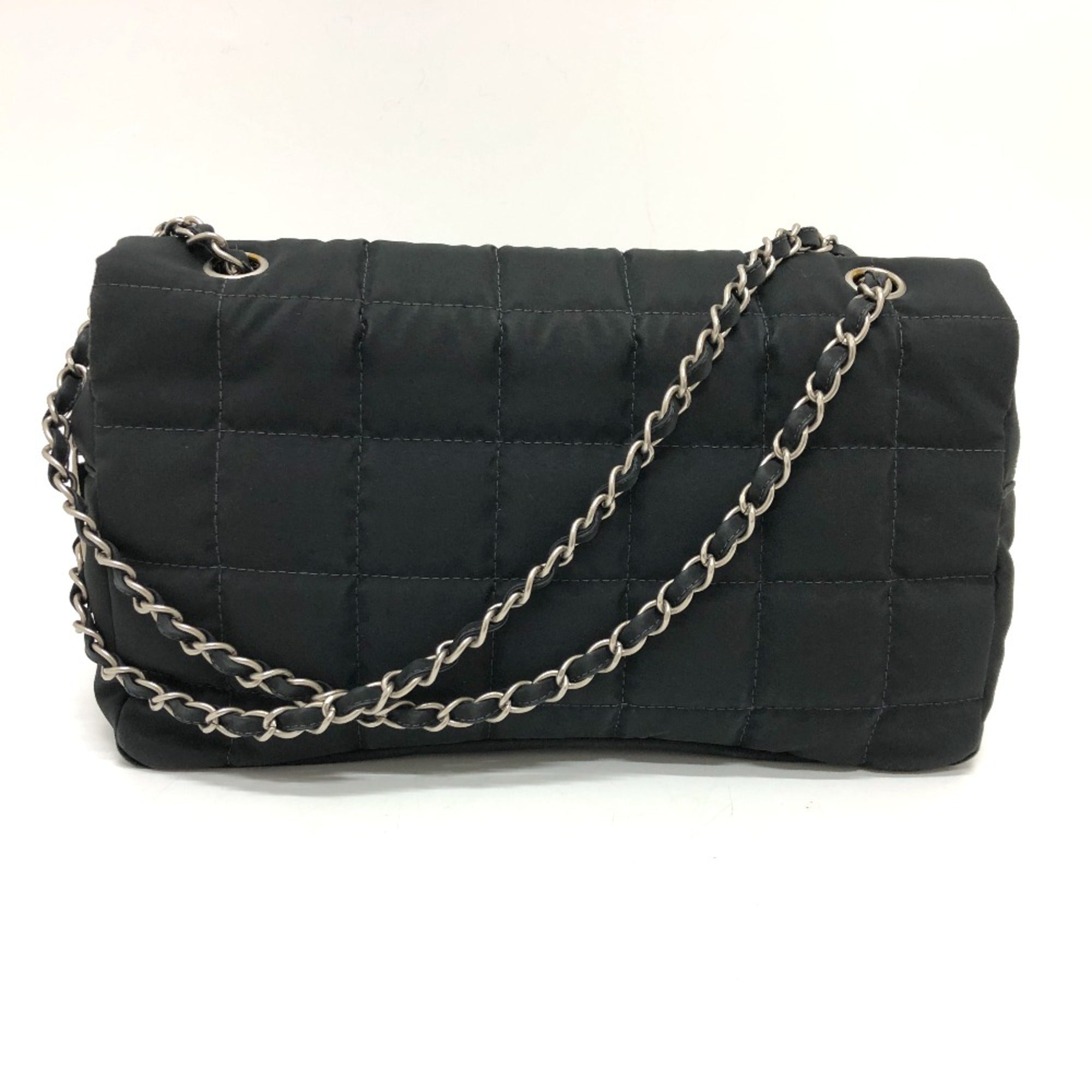 Chanel Black Cloth Shoulder Bag