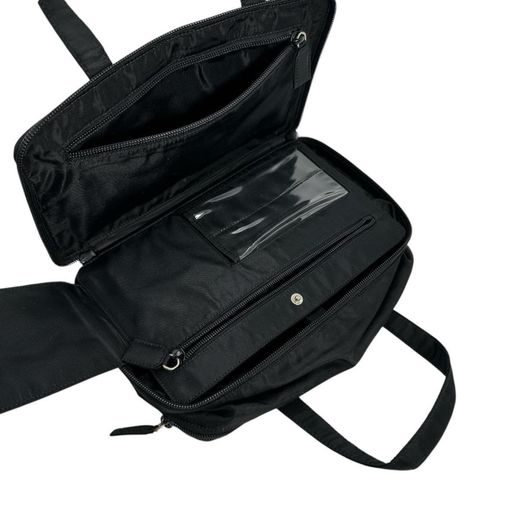 Prada Black Brown Nylon Handbag