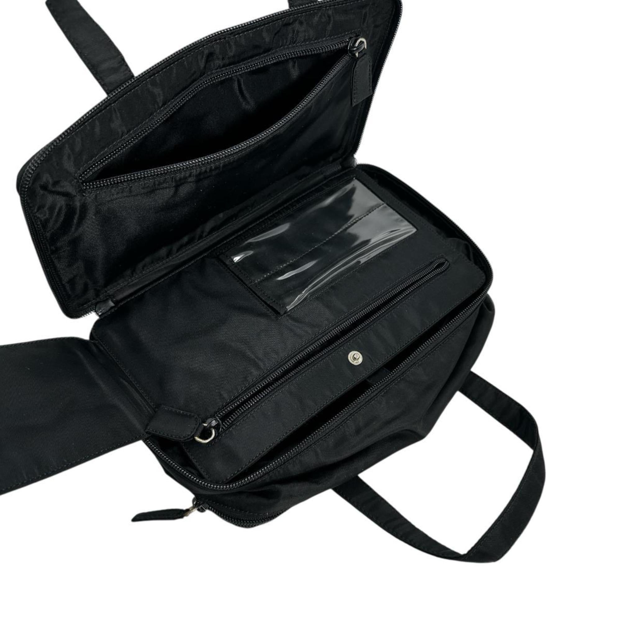 Prada Black Brown Nylon Handbag