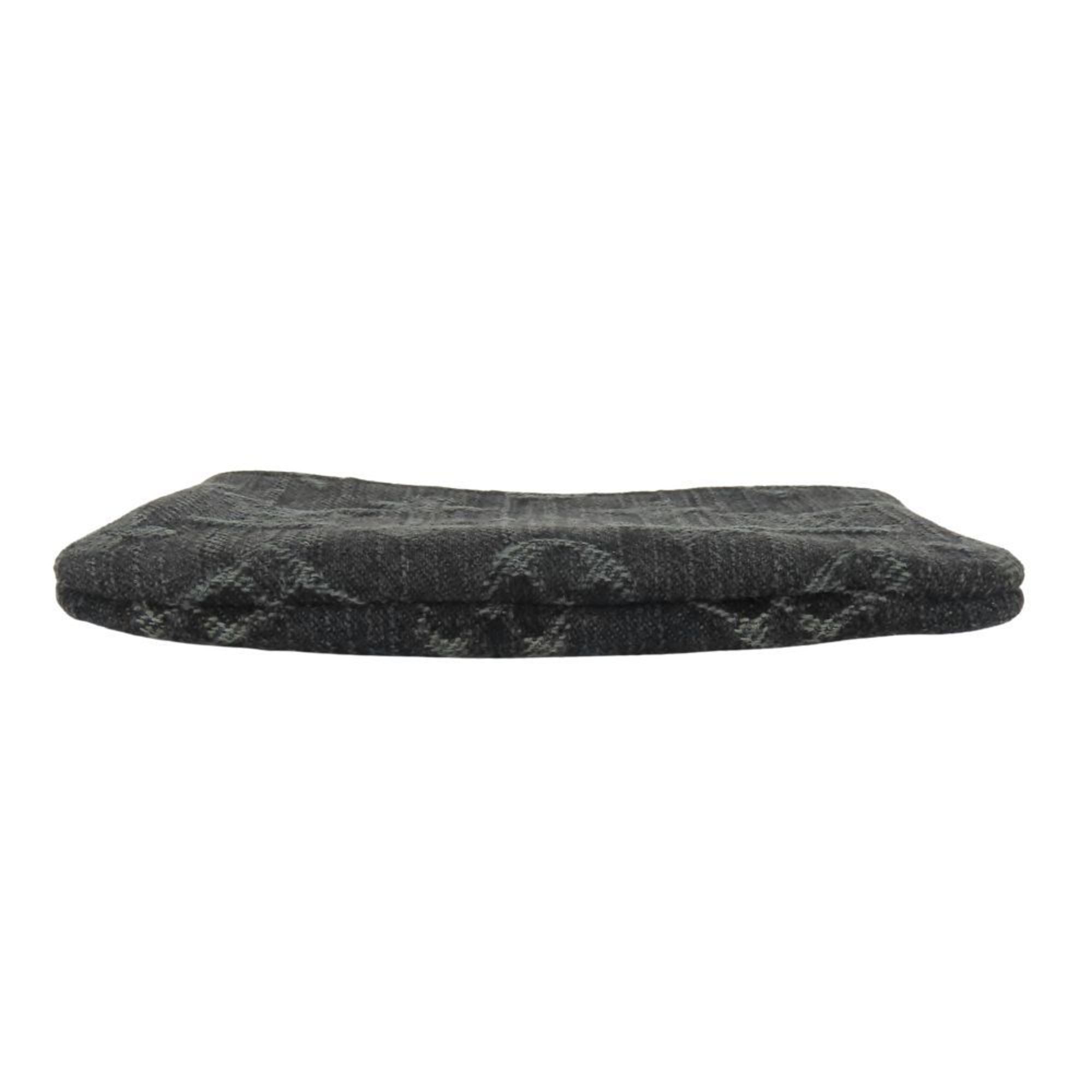 Louis Vuitton Black Gray Monogram Denim Coin Purse/Coin Case