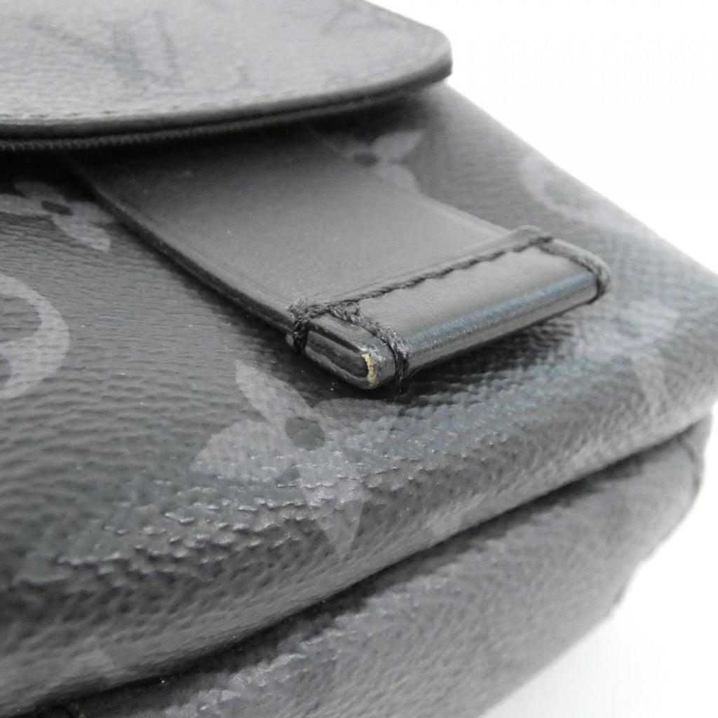 Louis Vuitton Black Coated Canvas Handbag Pouch Shoulder Bag