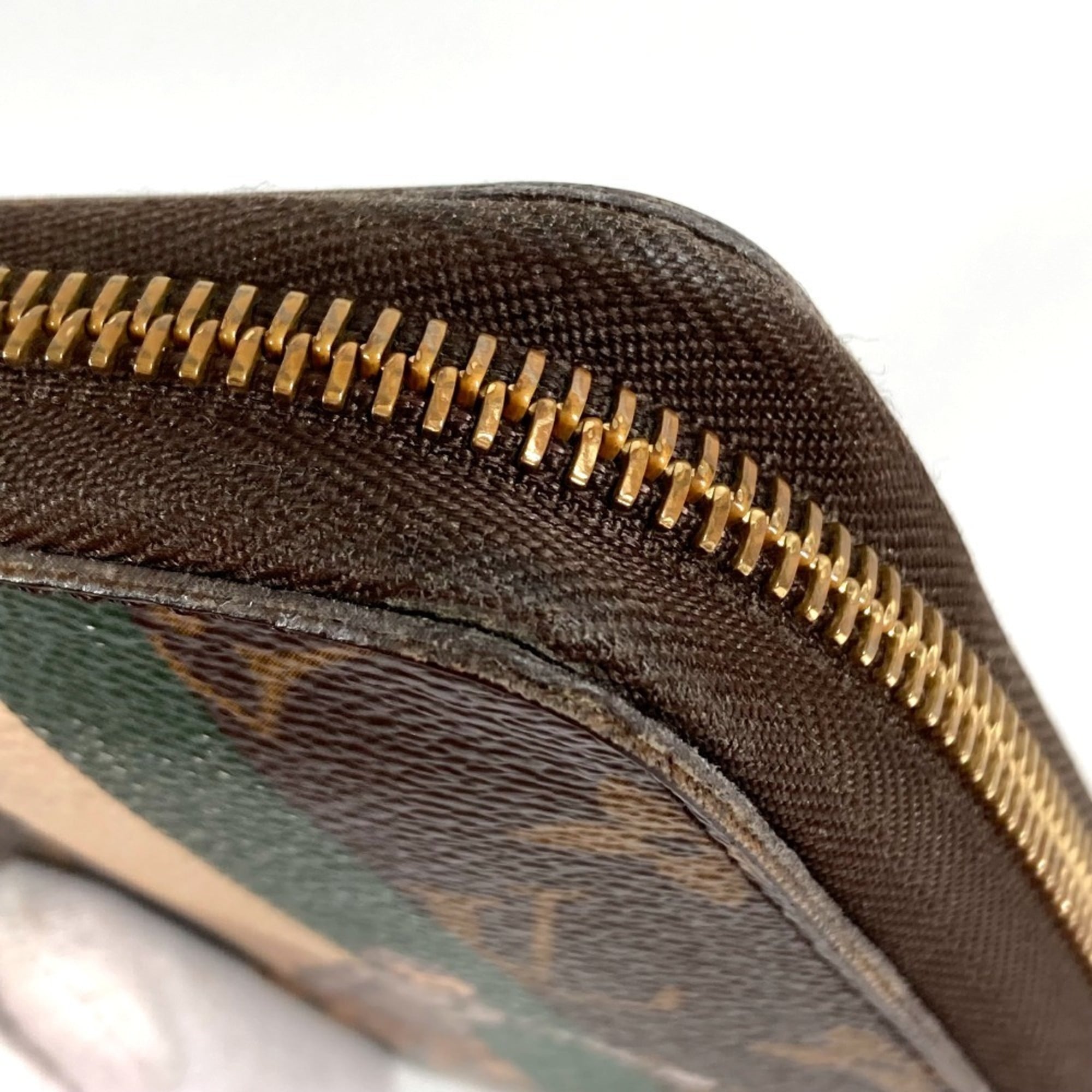 Louis Vuitton Brown Green Monogram Long Wallet