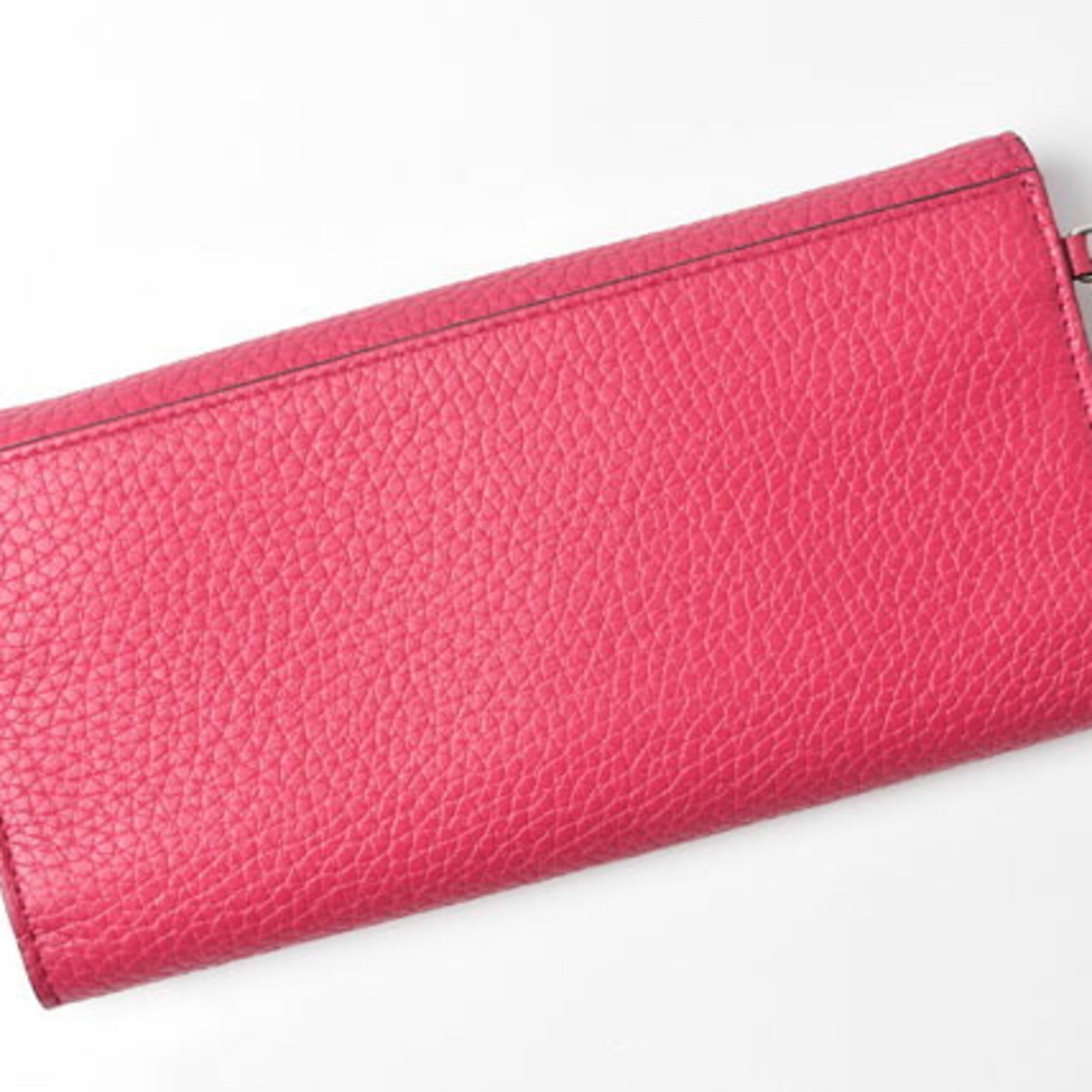 Christian Dior Diorissimo Light Blue Rose Pink Leather Long Wallet (Bi-Fold) (Pre-Owned)