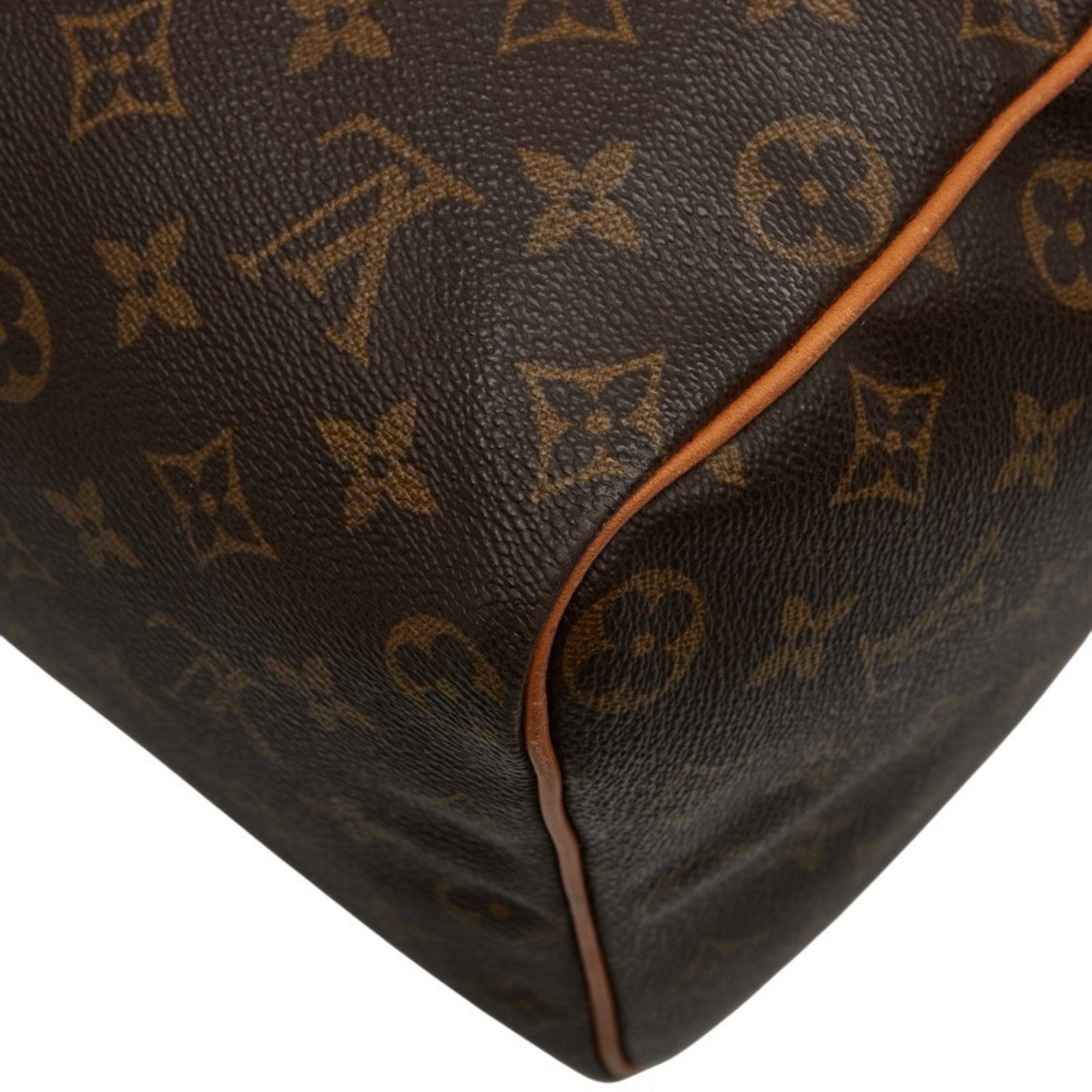 Louis Vuitton Brown Dark Brown Pvc Leather Boston Bag Handbag