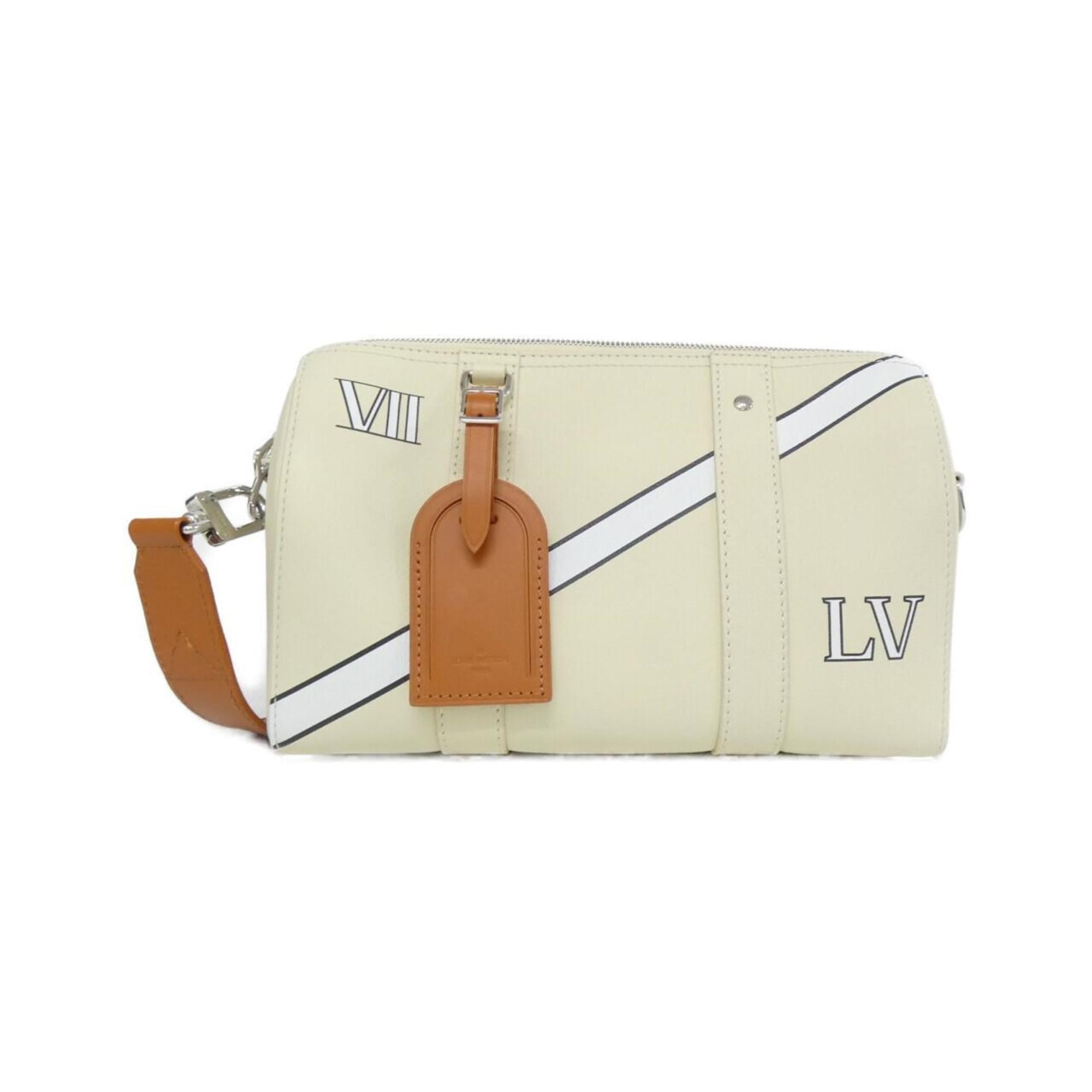 Louis Vuitton Cream Leather Shoulder Bag
