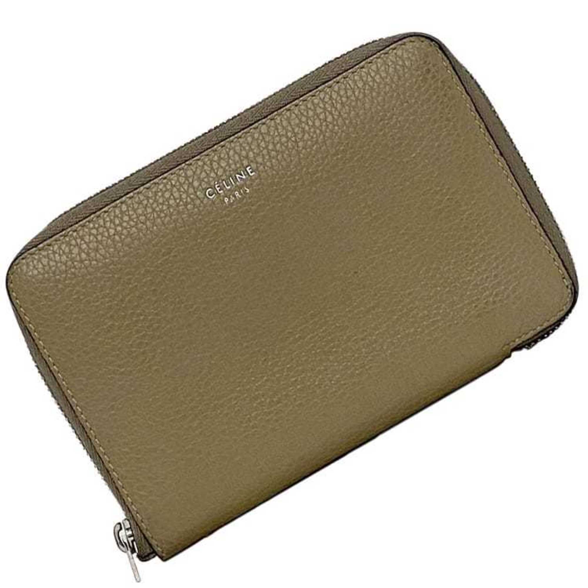 Celine Beige Leather Wallet (Bi-Fold)