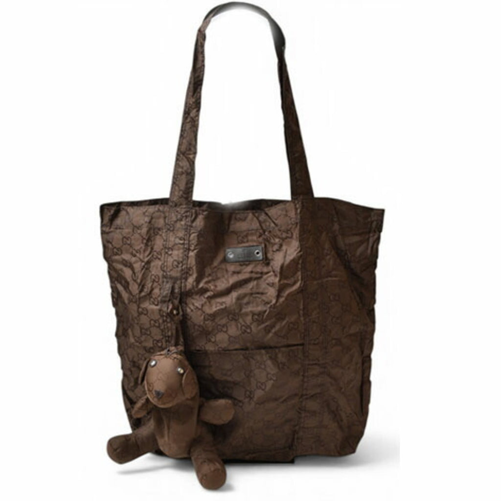 Gucci Brown Nylon Tote Bag (Pre-Owned)