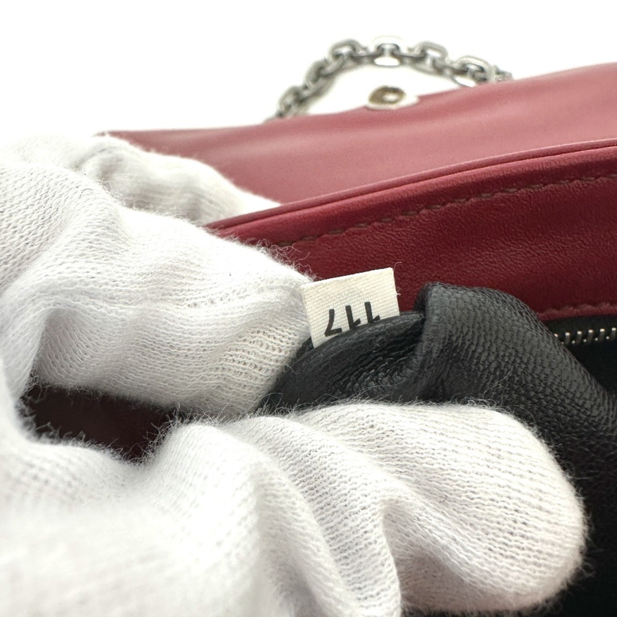 Prada Red Color Leather Shoulder Bag