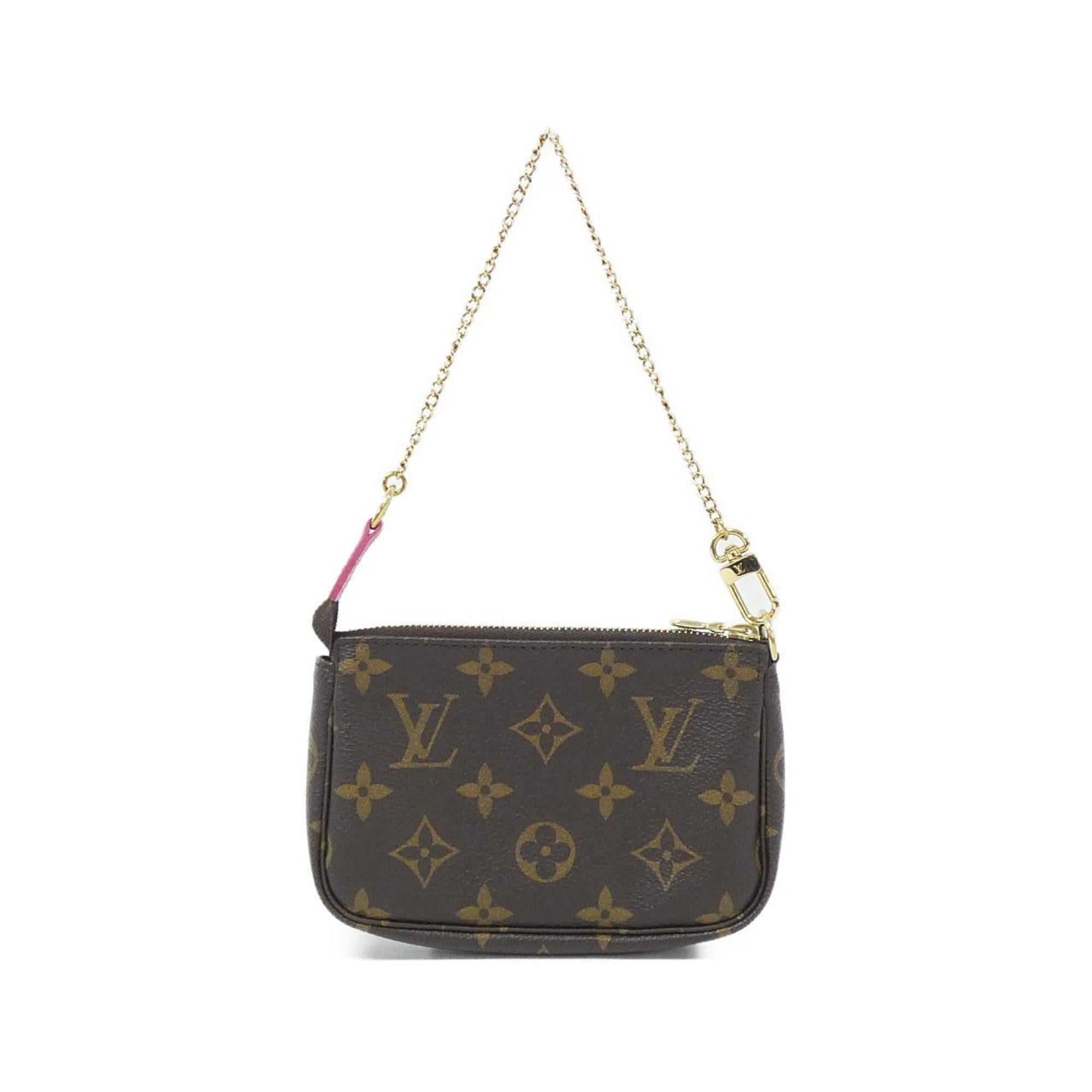 Louis Vuitton Marron Coated Canvas Pochette Pouch