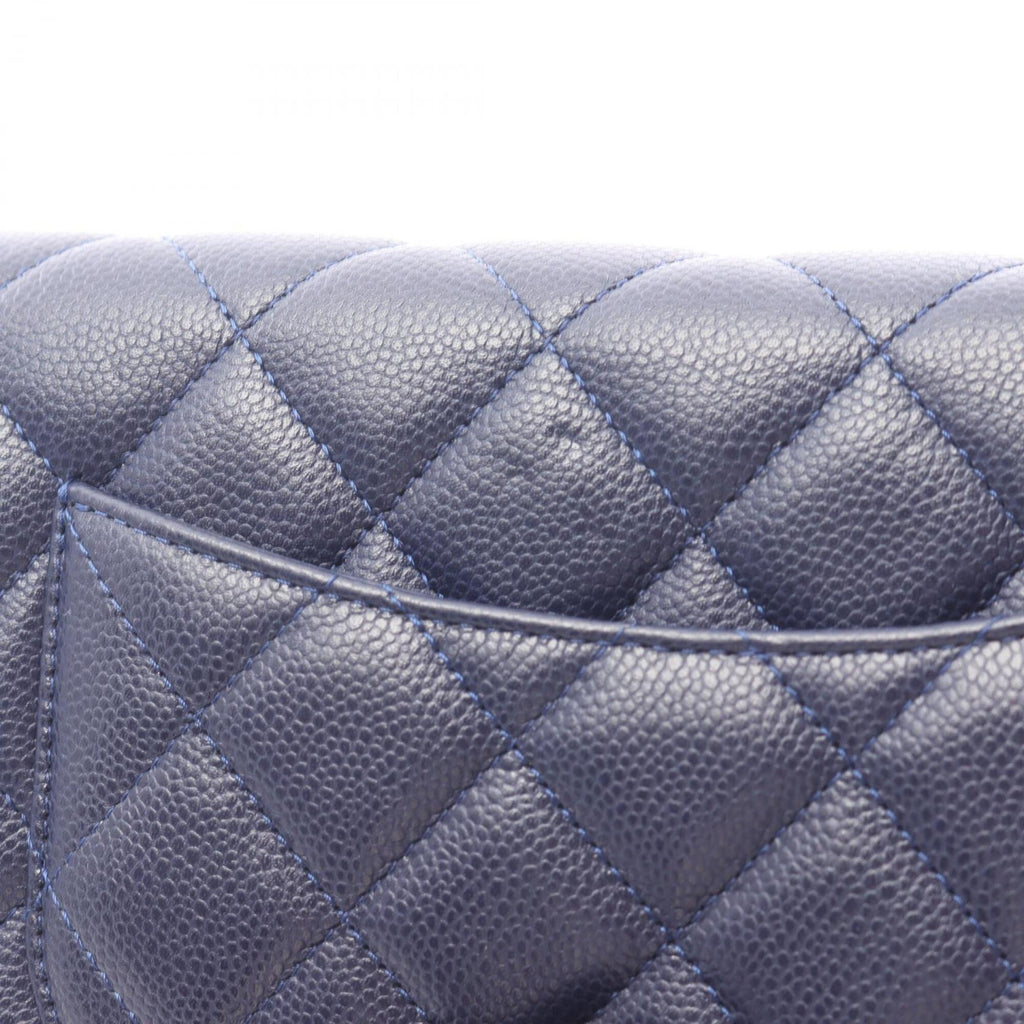 Chanel Navy Grained Calfskin Handbag Shoulder Bag