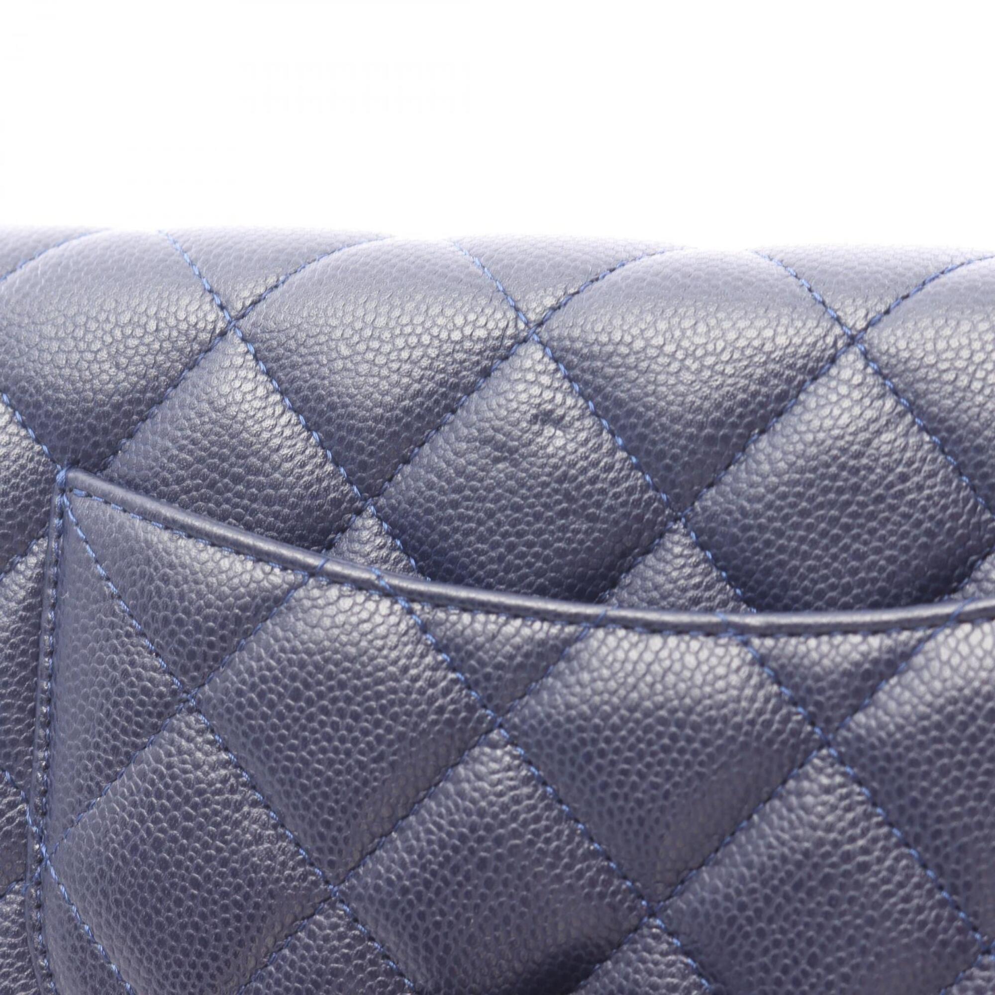 Chanel Navy Grained Calfskin Handbag Shoulder Bag