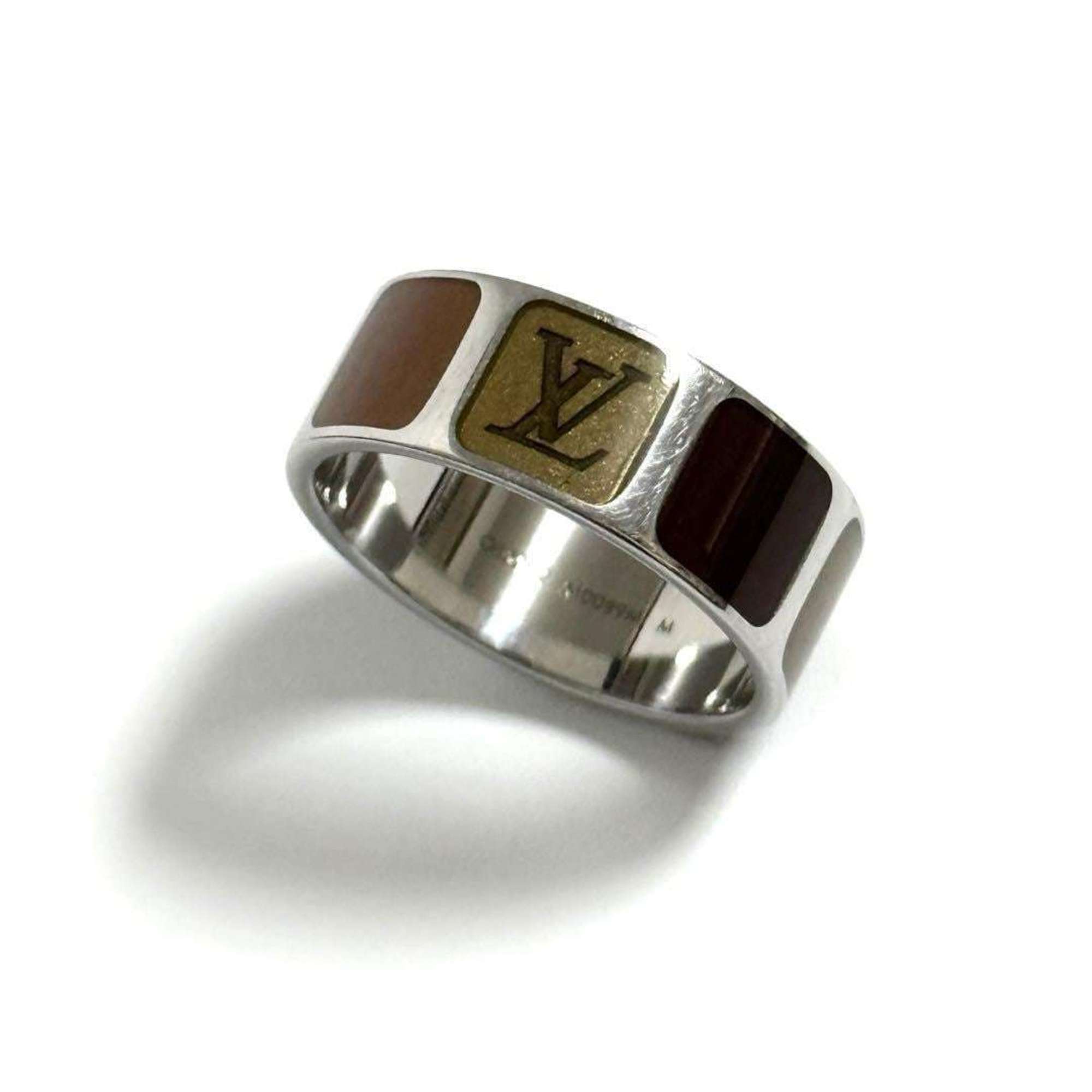 Louis Vuitton Brown Metal Band Ring