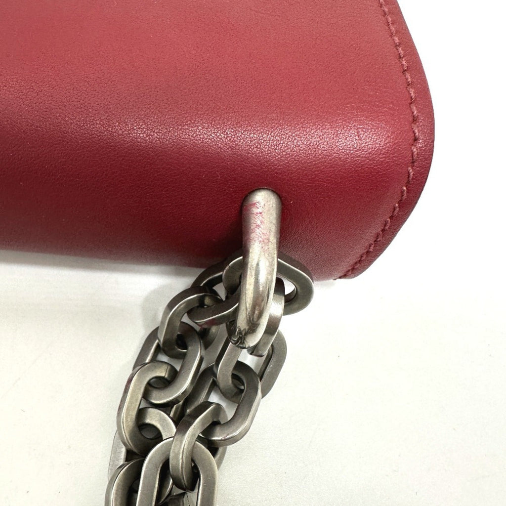Prada Red Color Leather Shoulder Bag