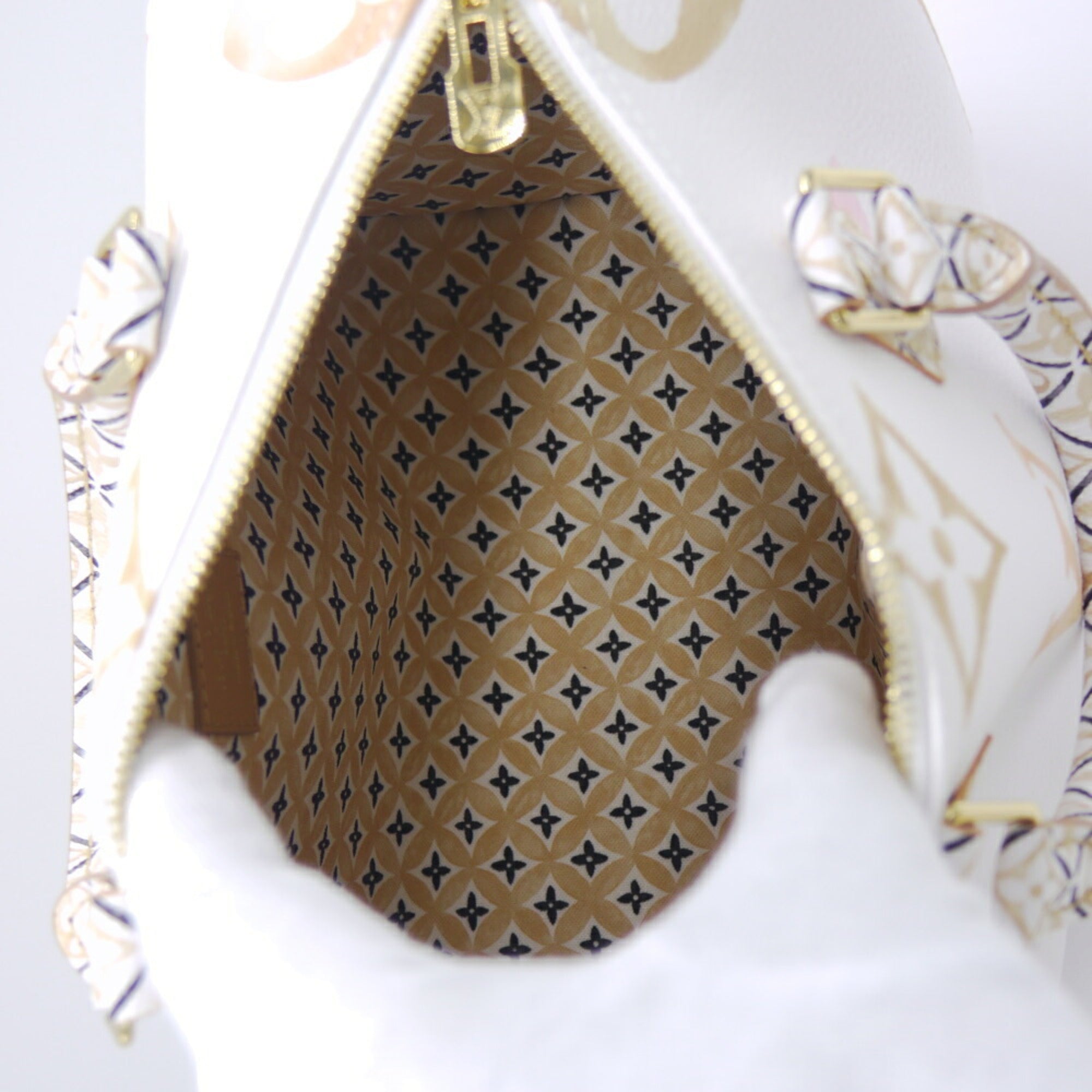 Louis Vuitton Leather Canvas Boston Bag Shoulder Bag