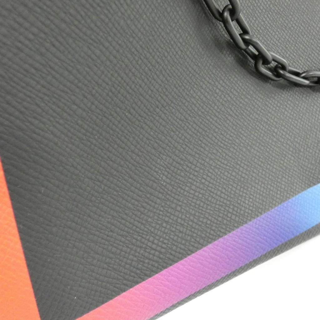 Louis Vuitton Black Multi-Color Leather Handbag Pochette