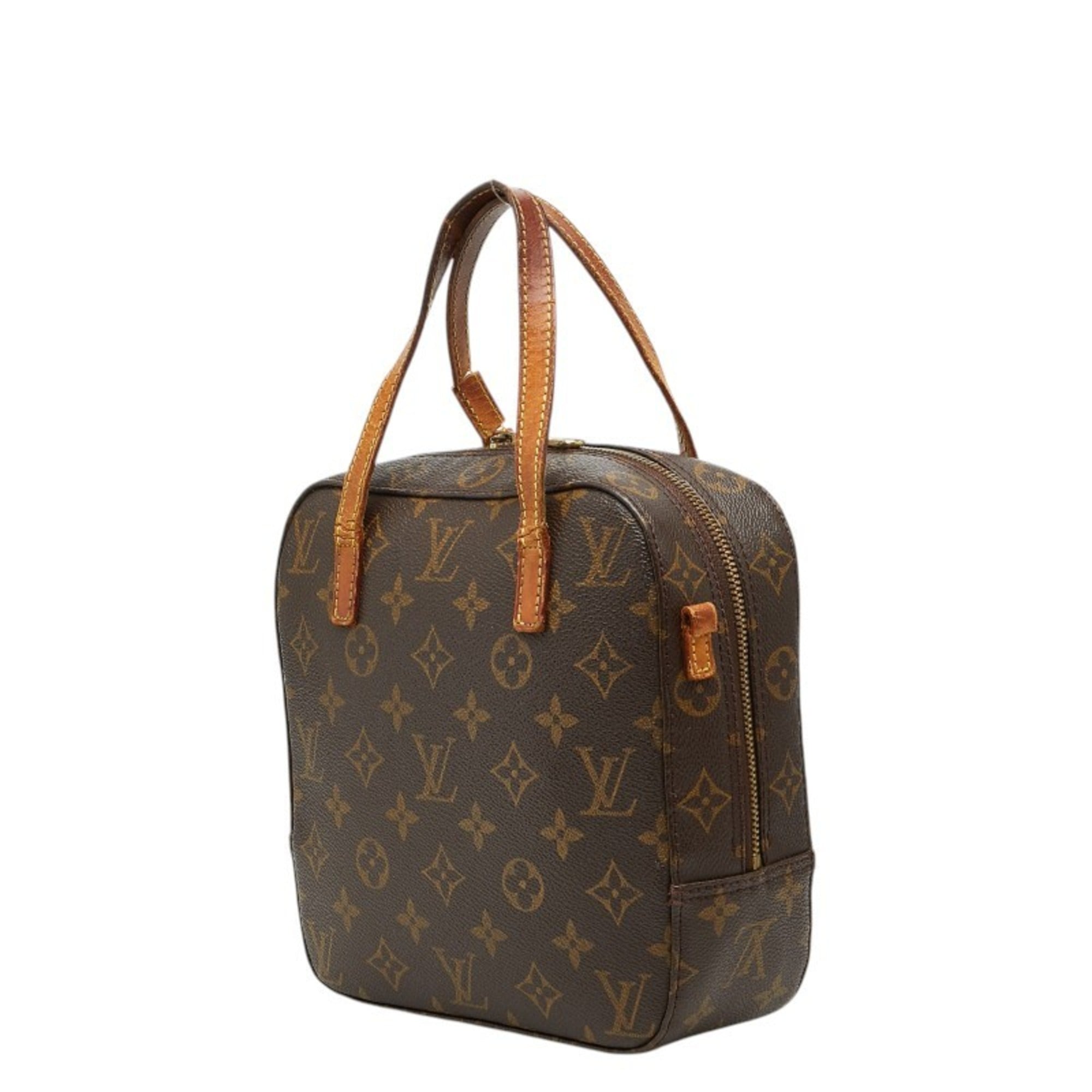 Louis Vuitton Brown Pvc Leather Handbag Shoulder Bag