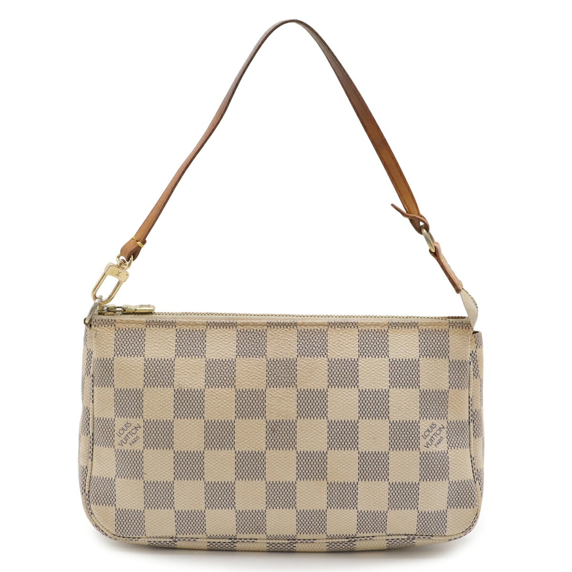 Louis Vuitton Ivory Damier Azur Handbag Pochette Pouch Shoulder Bag
