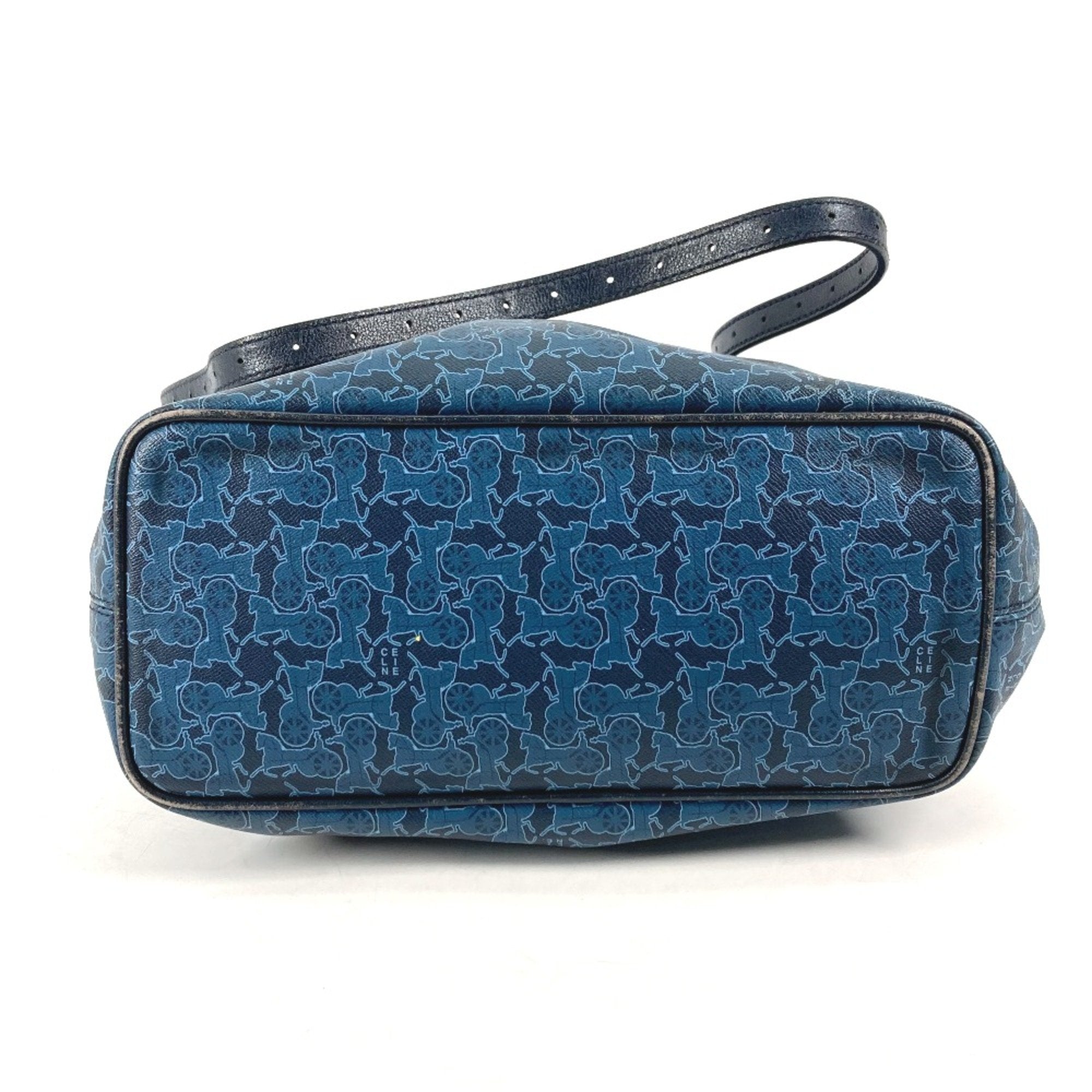 Celine Blue Leather Shoulder Bag