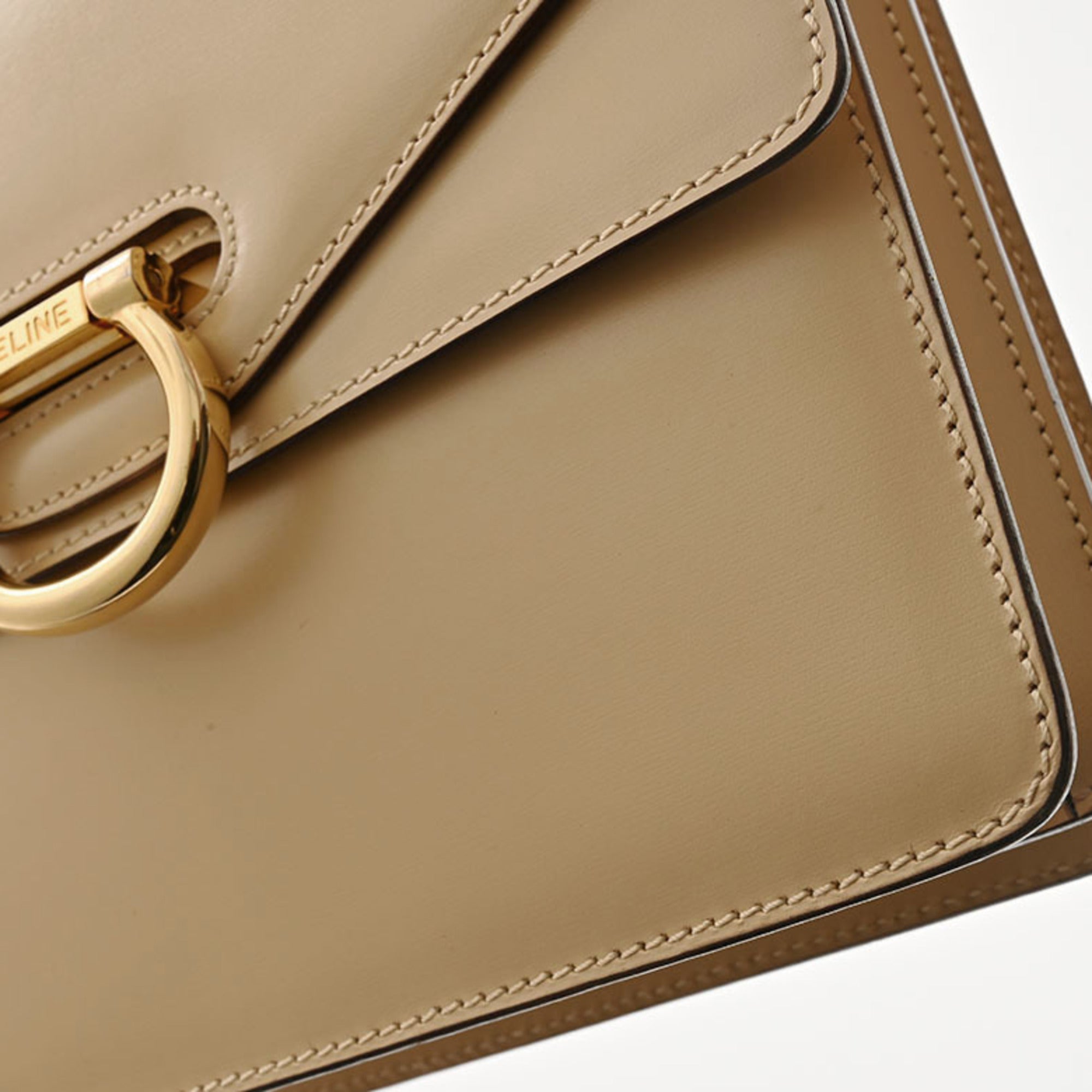 Celine Beige Leather Handbag