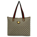 Gucci Brown Green Red Color Pvc Leather Shoulder Bag Tote Bag (Pre-Owned)