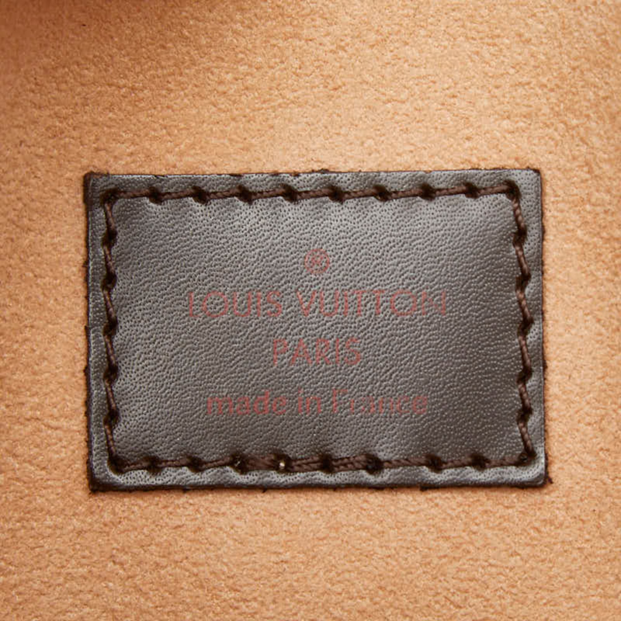 Louis Vuitton Brown Ebene Pvc Leather Shoulder Bag Tote Bag