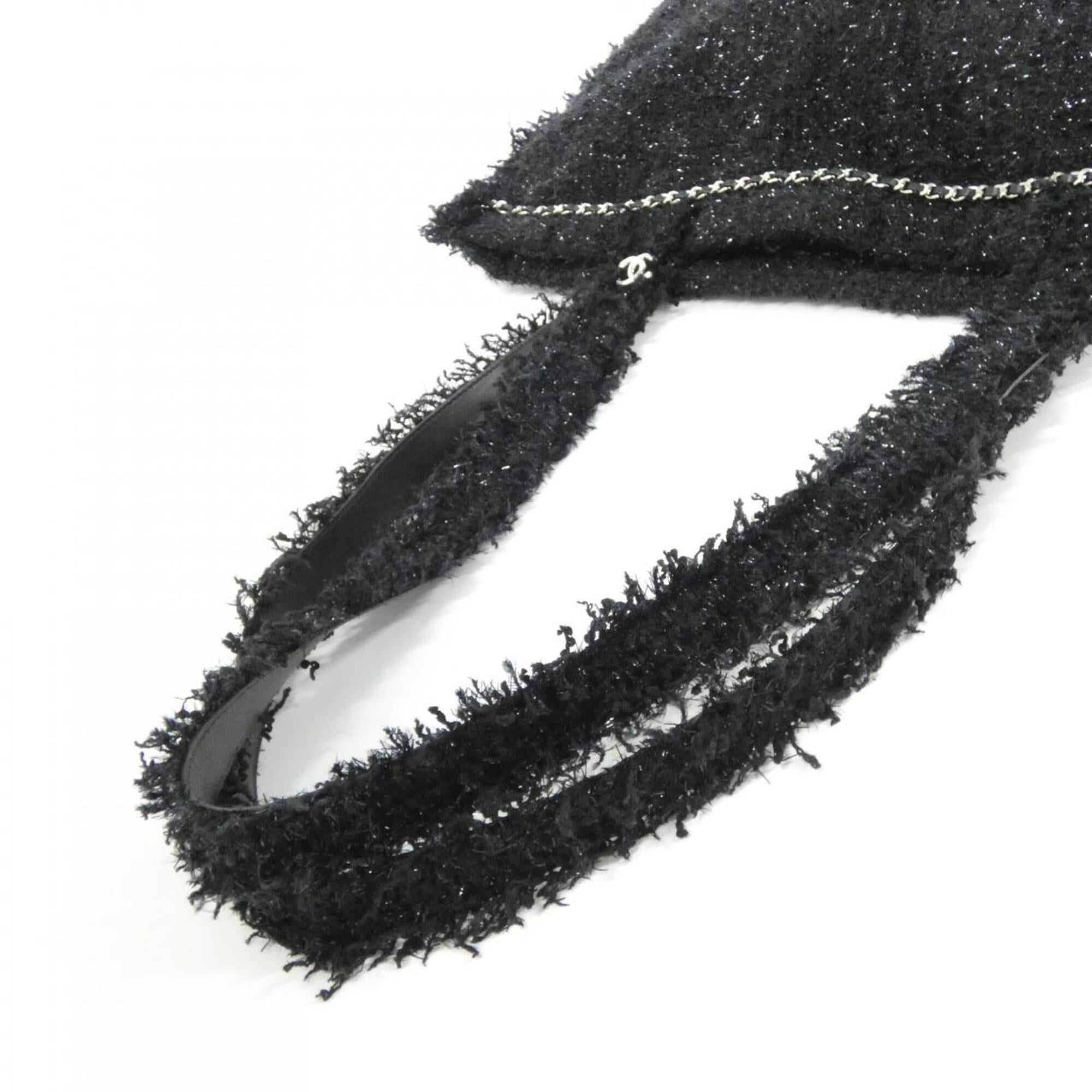 Chanel Black Tweed Handbag