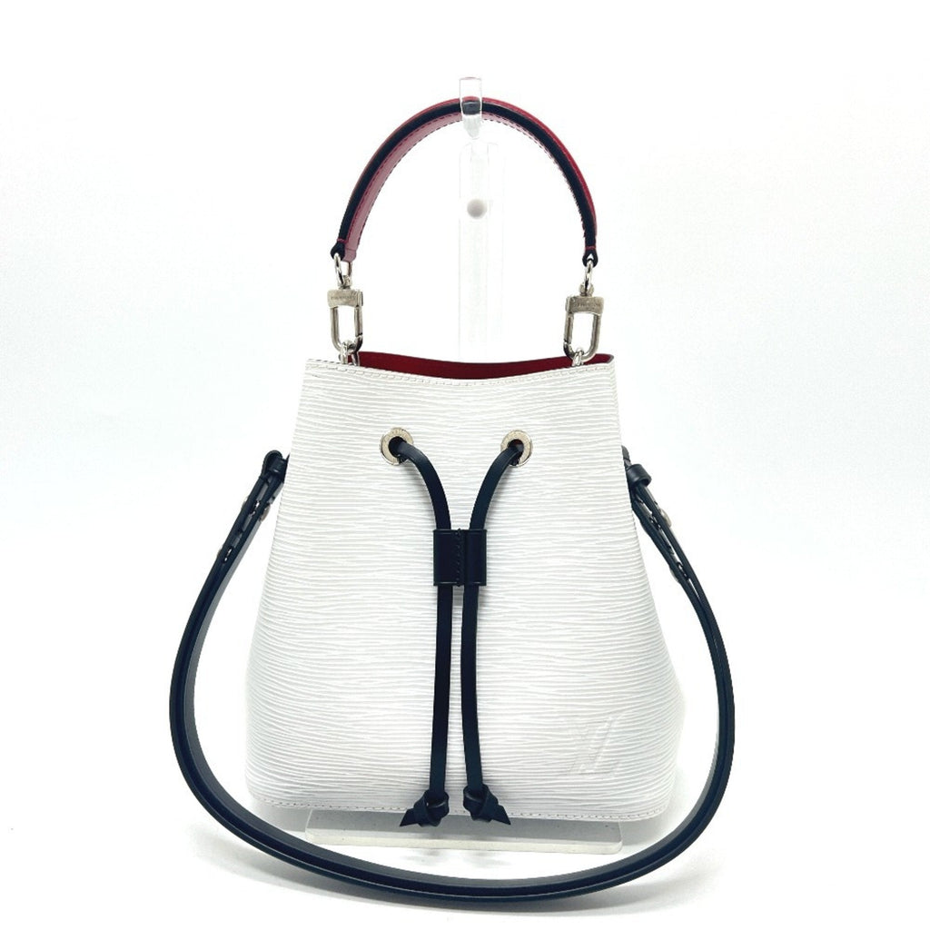Louis Vuitton Black Red Color Tricolor White Epi Leather Shoulder Bag