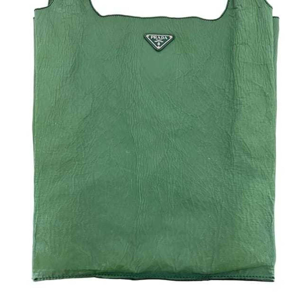 Prada Green Leather Eco-Bag Tote Bag
