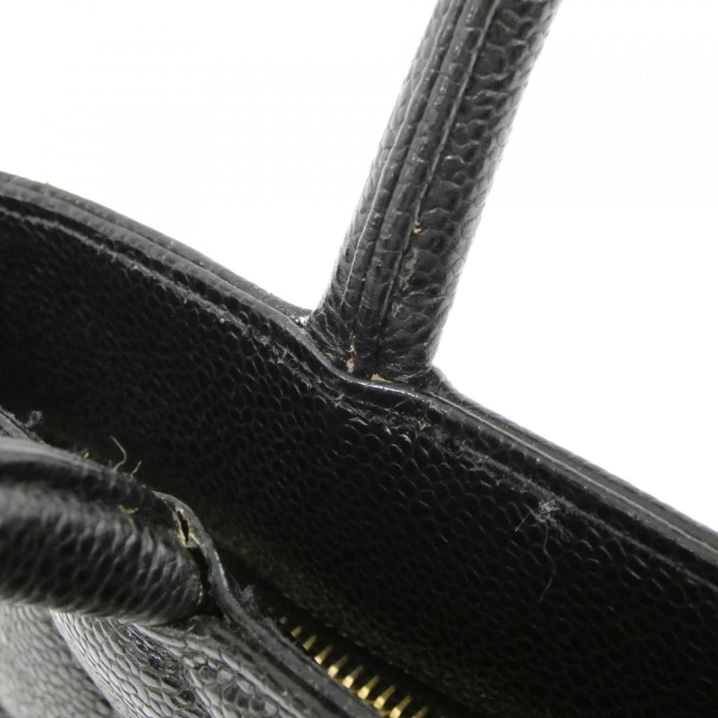 Chanel Black Grained Calfskin Handbag