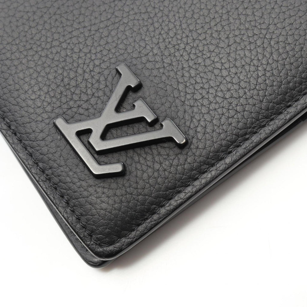 Louis Vuitton Black Leather Long Wallet